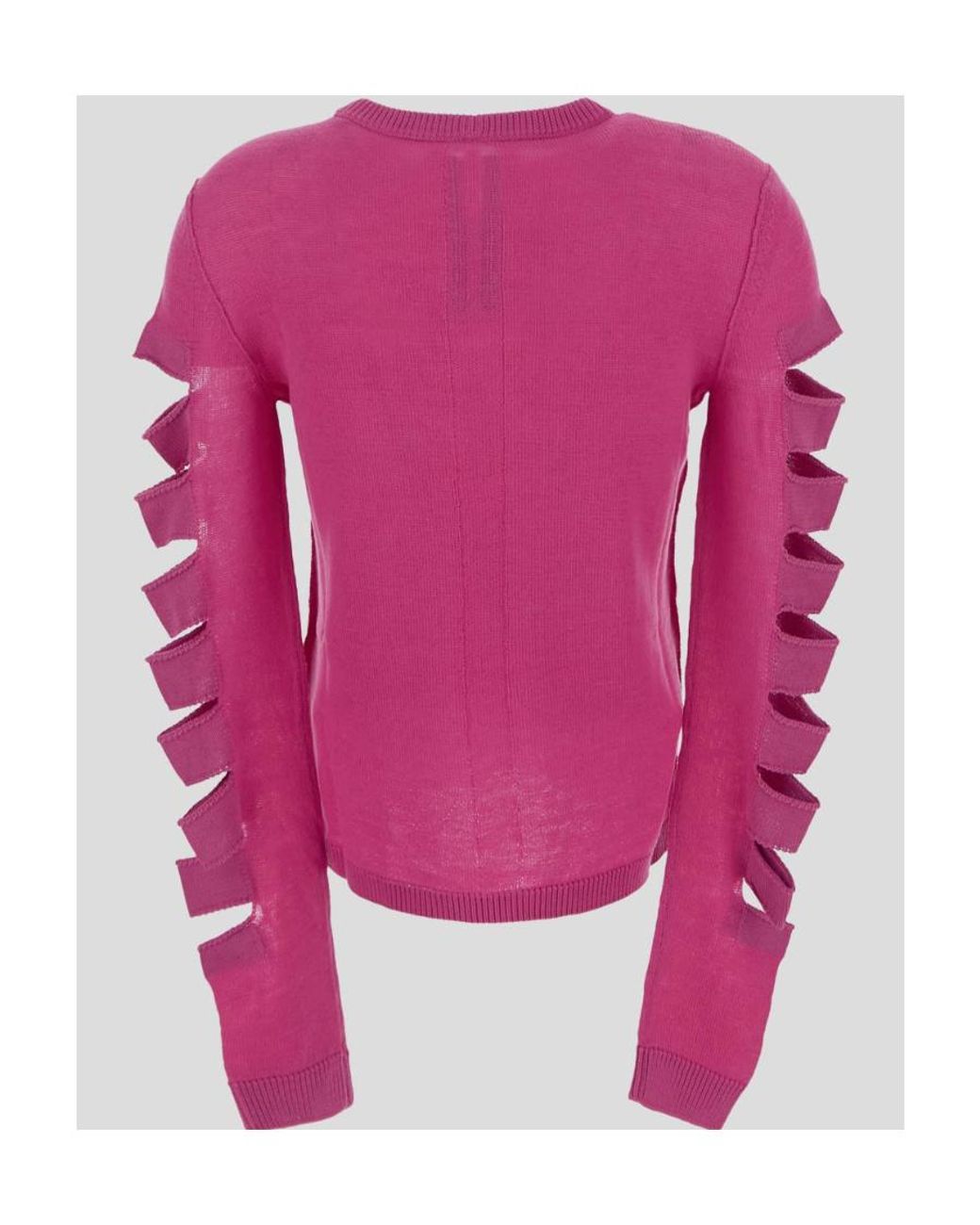 Rick Owens Pink Spartan Biker Knitted Jumper