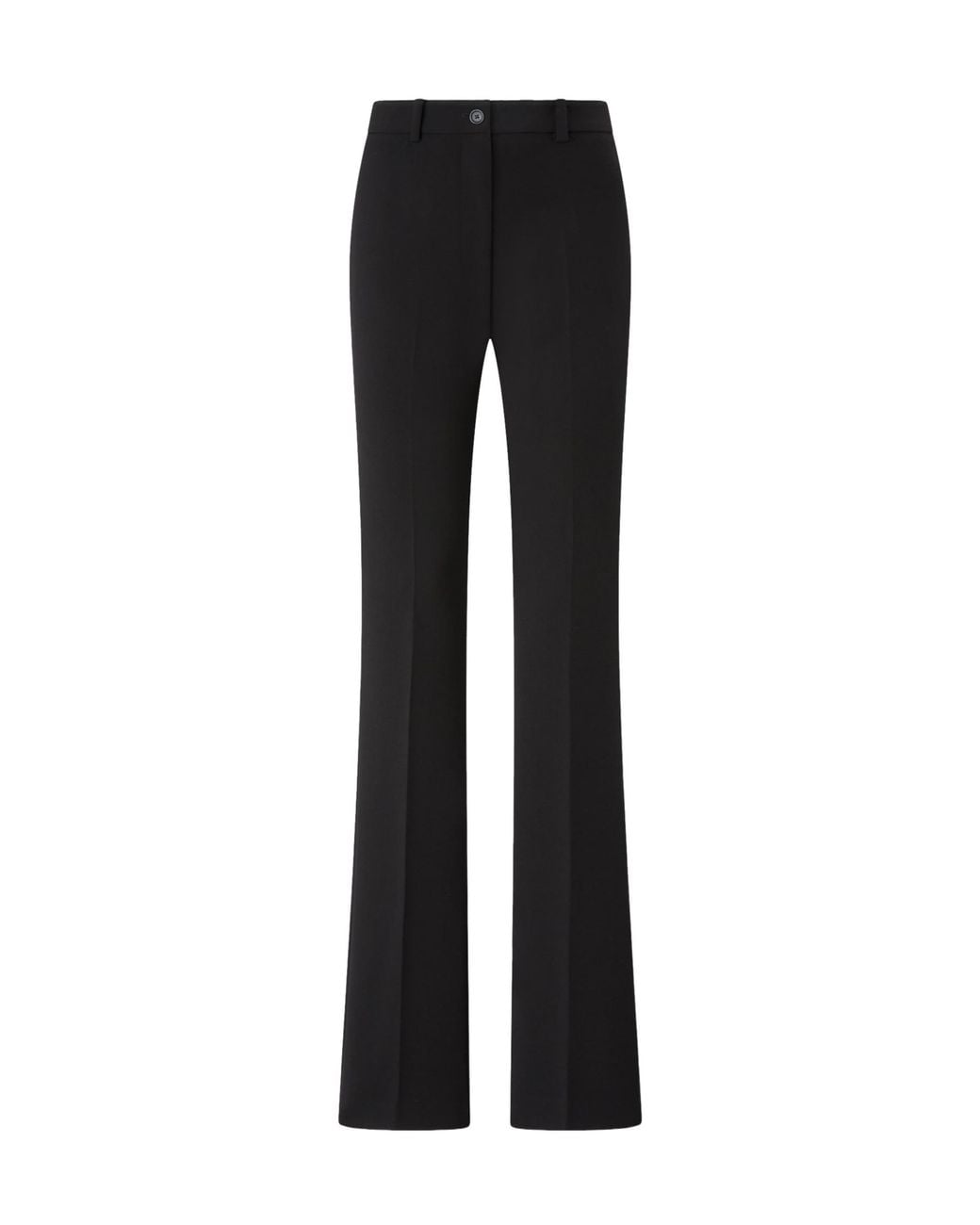 Pinko Black Straight-Leg Pressed-Creases Trousers