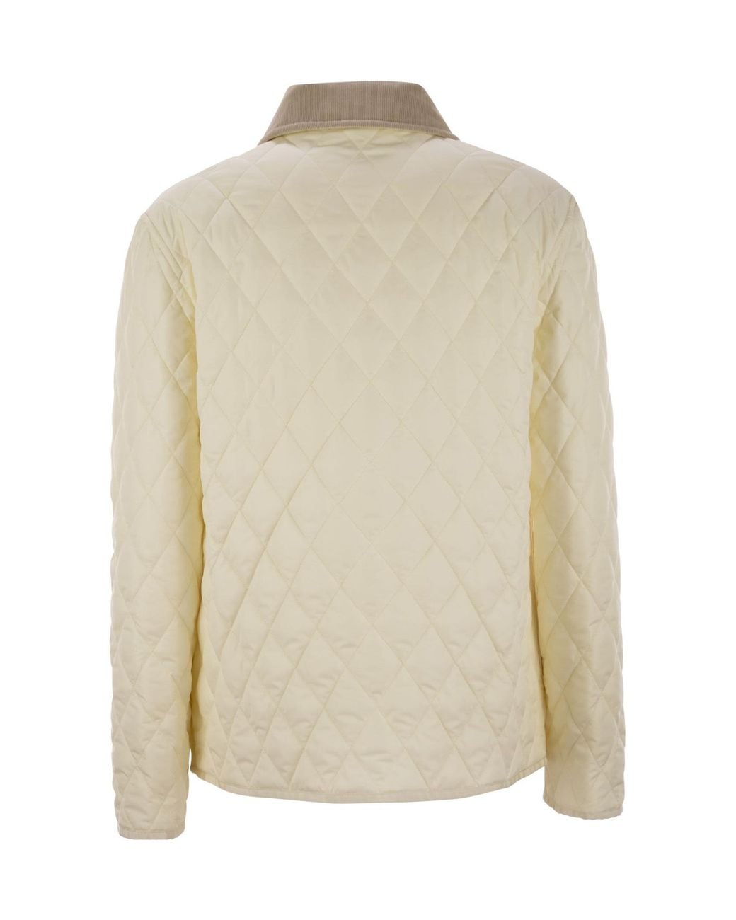 Fay Natural Diamond Quilted Shirt Jacket
