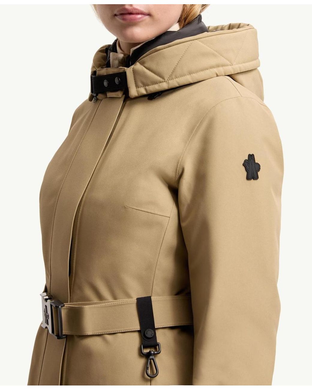 Moncler Natural Laplance Gore-Tex Shearling-Trimmed Hooded Insulated Ski Jacket