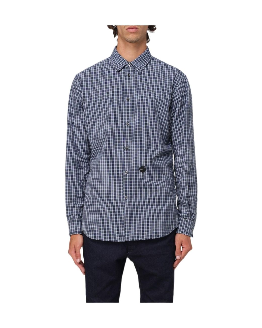 DSquared² Blue Checked Shirt for men