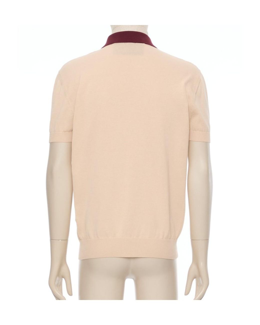 Valentino Pink Cotton Polo Shirt With Inlaid V for men