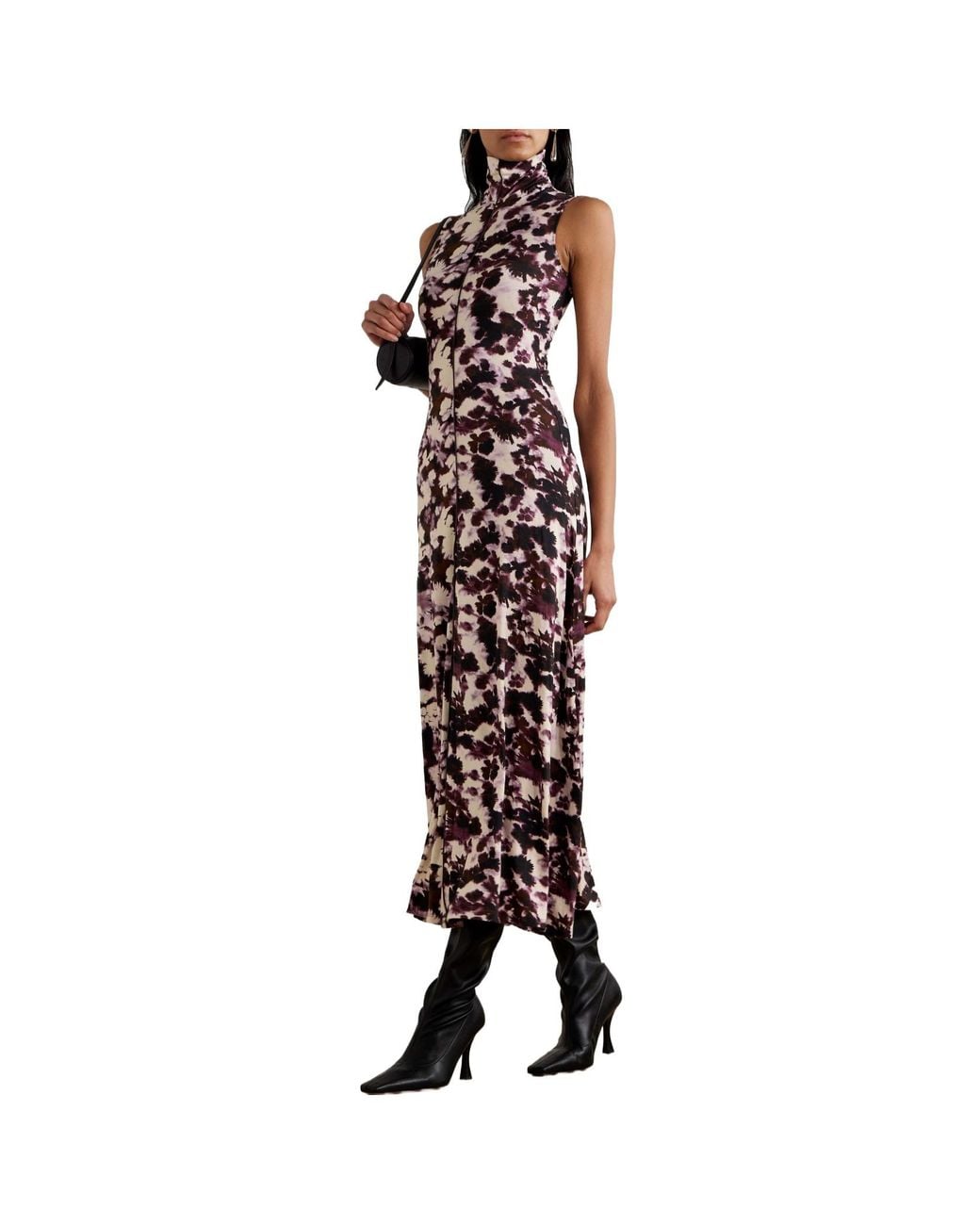 Proenza Schouler Purple Turtleneck Maxi Dress