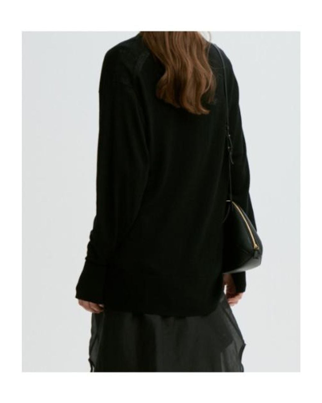 By Malene Birger Blue Sheer V-Neck Knitted Sweater