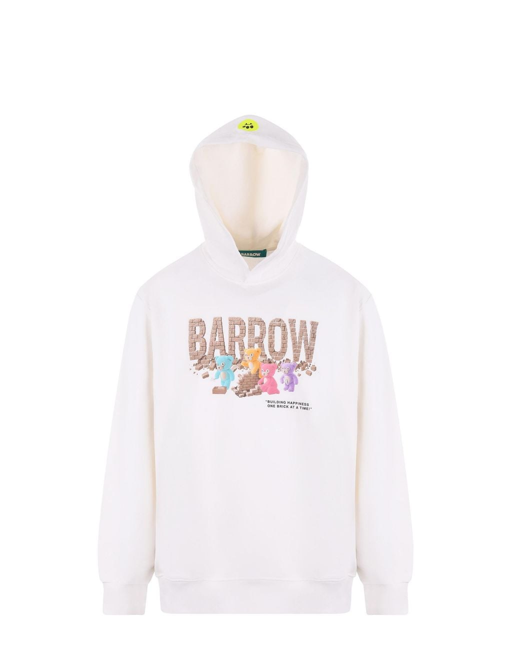 Barrow White Printed Hoodie for men