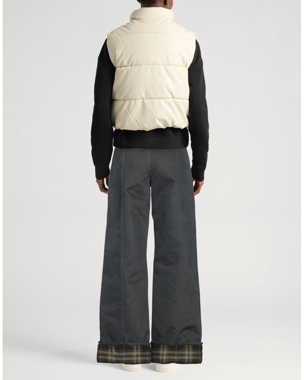 Burberry Gray High-Waisted Straight-Leg Cargo Pants