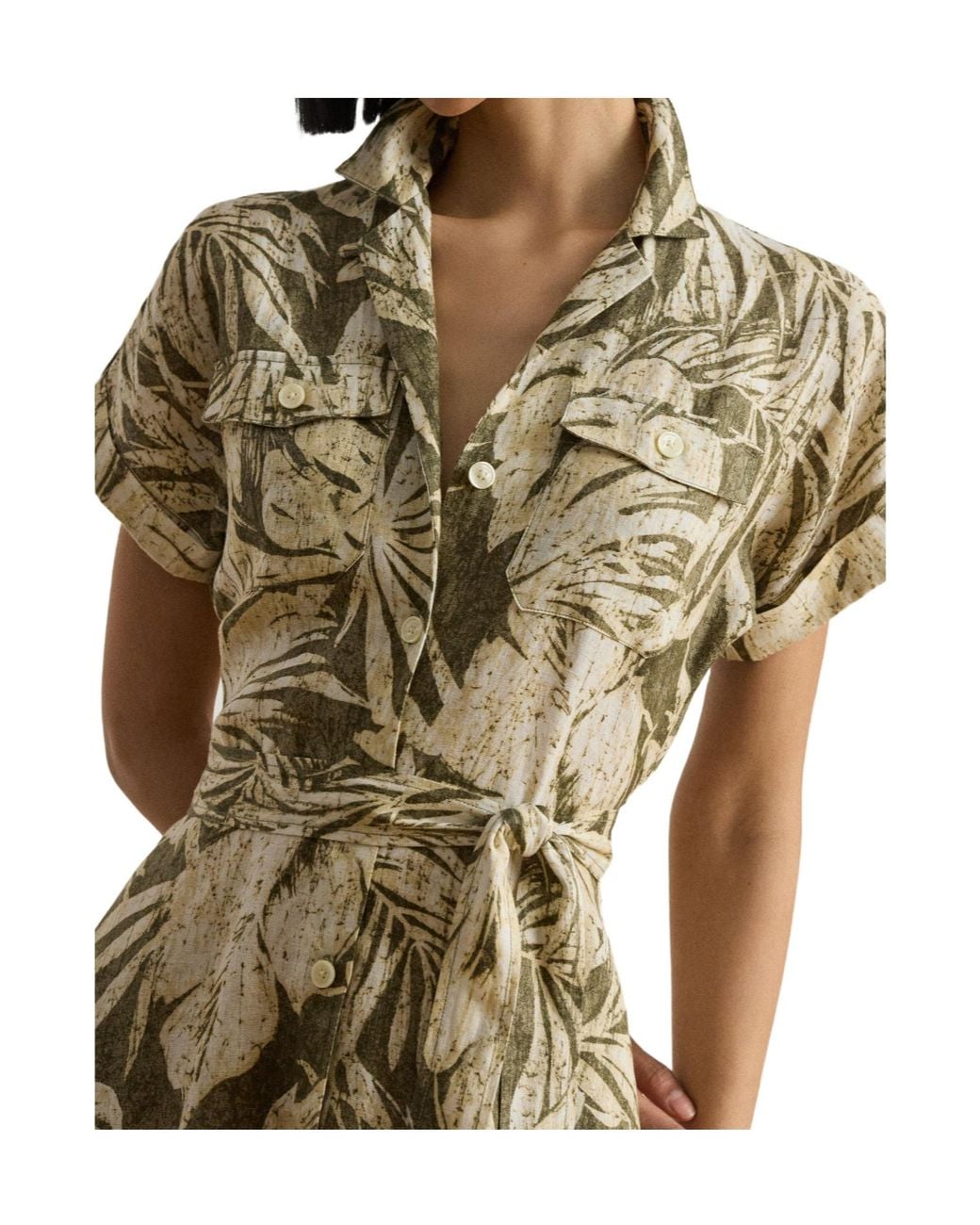Ralph Lauren Metallic Minimalist Shirt Dress