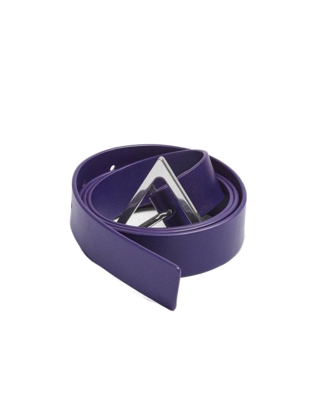 Bottega Veneta Blue Triangle-Buckle Leather Belt for men