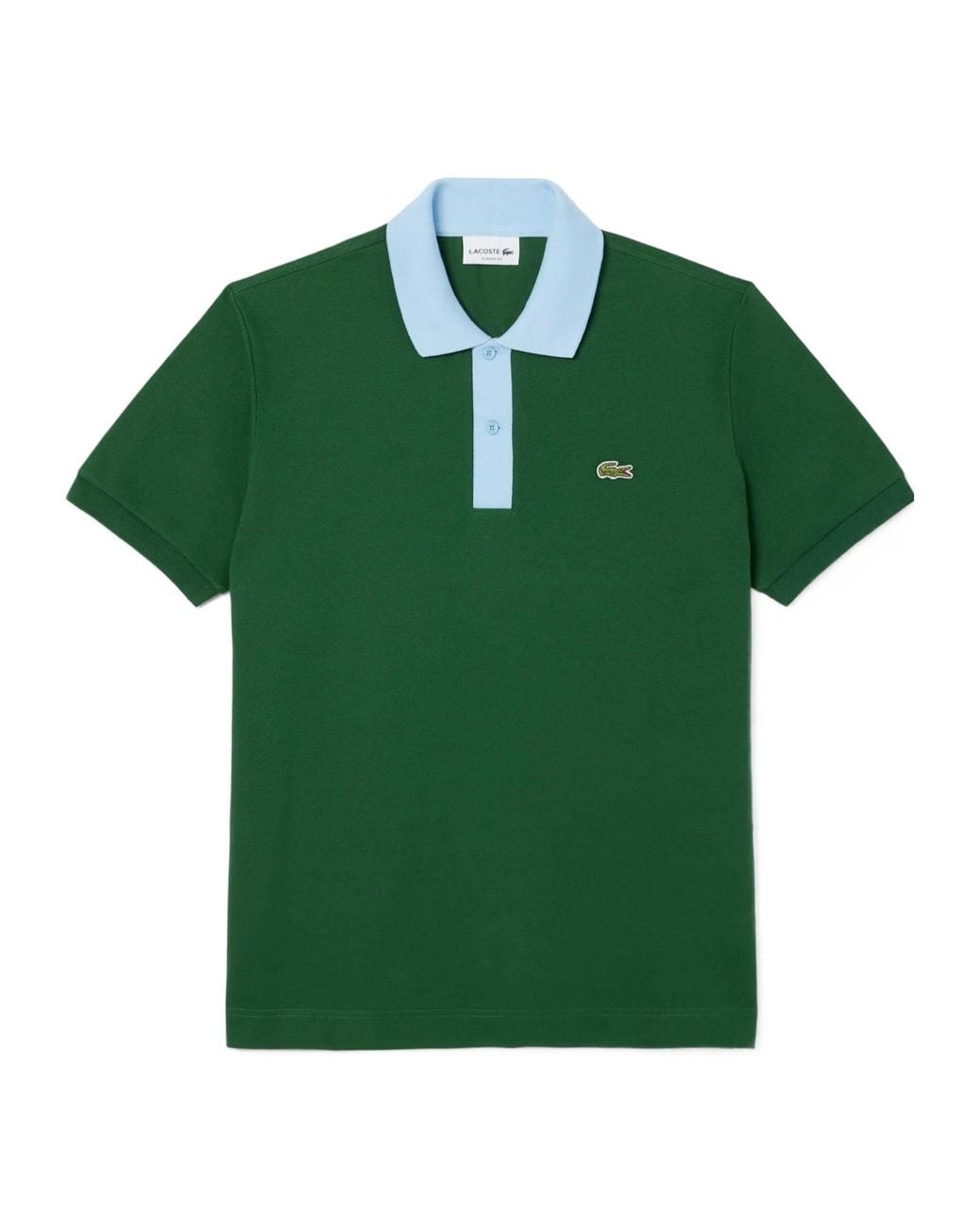 Lacoste Green Contrastcollar Shortsleeve Polo Shirt for men