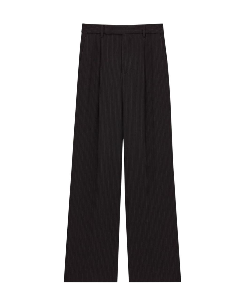 Saint Laurent Black Belt-Loops Trousers for men
