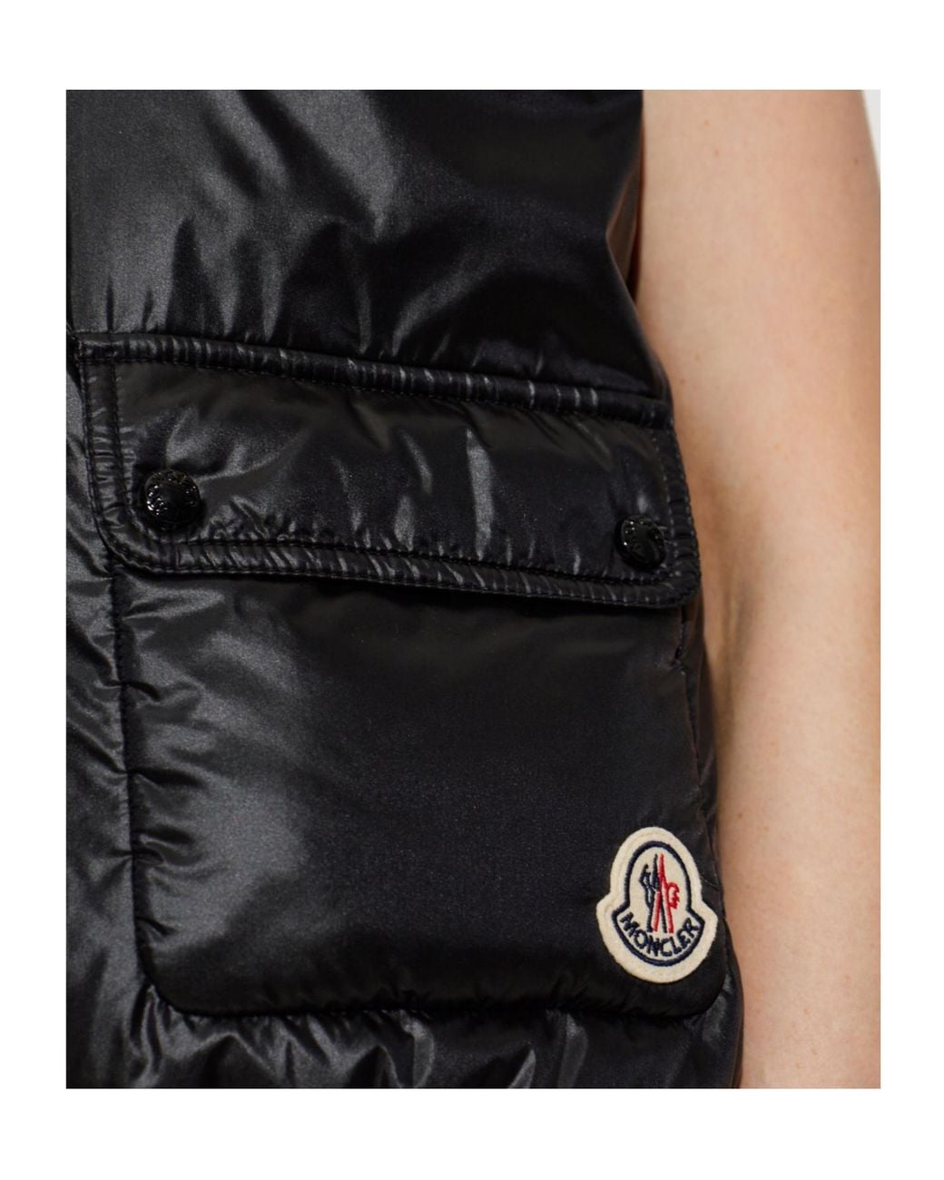 Moncler Black Lansette Quilted Vest