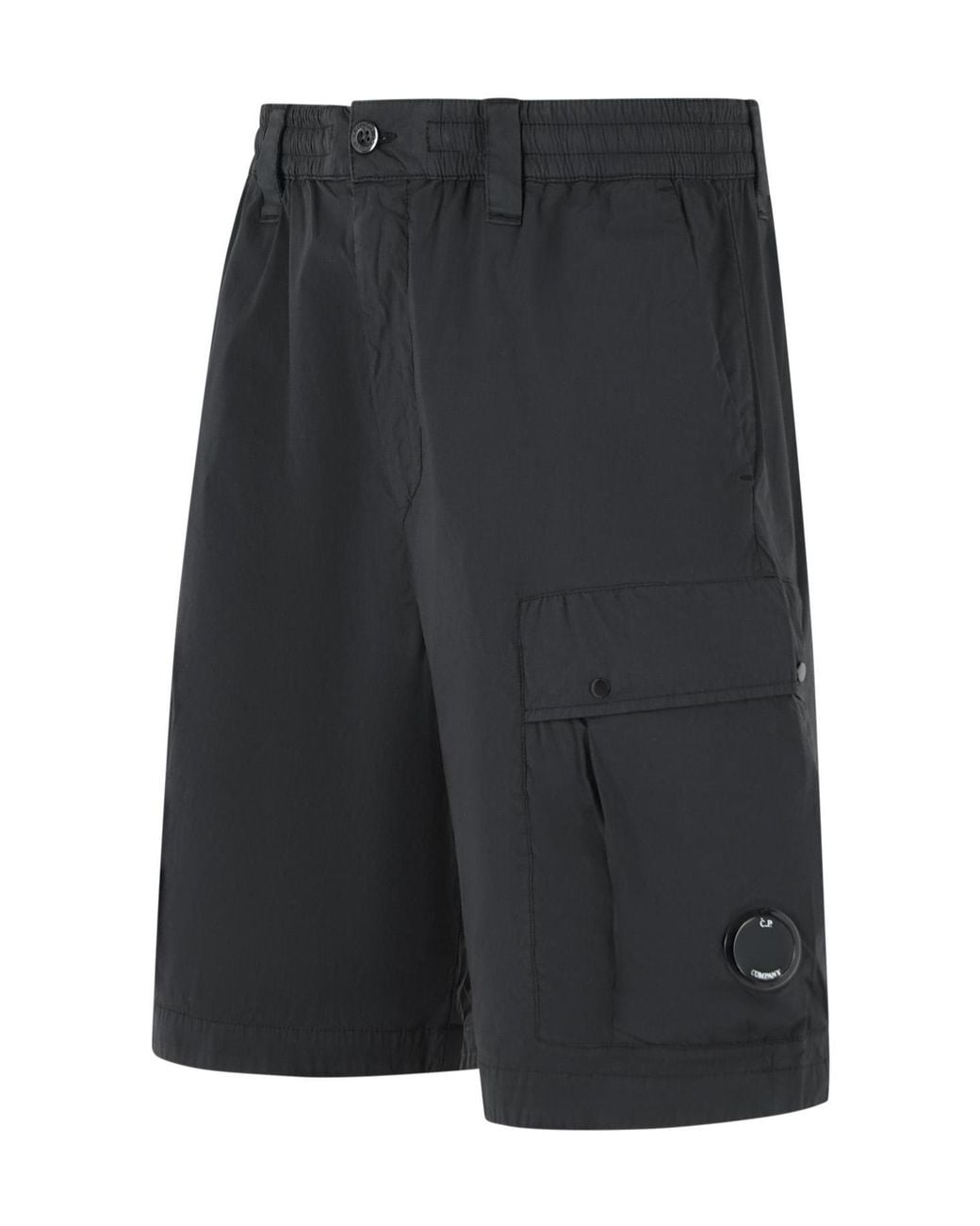 C P Company Gray Cargo Lens Pocket Shorts for men