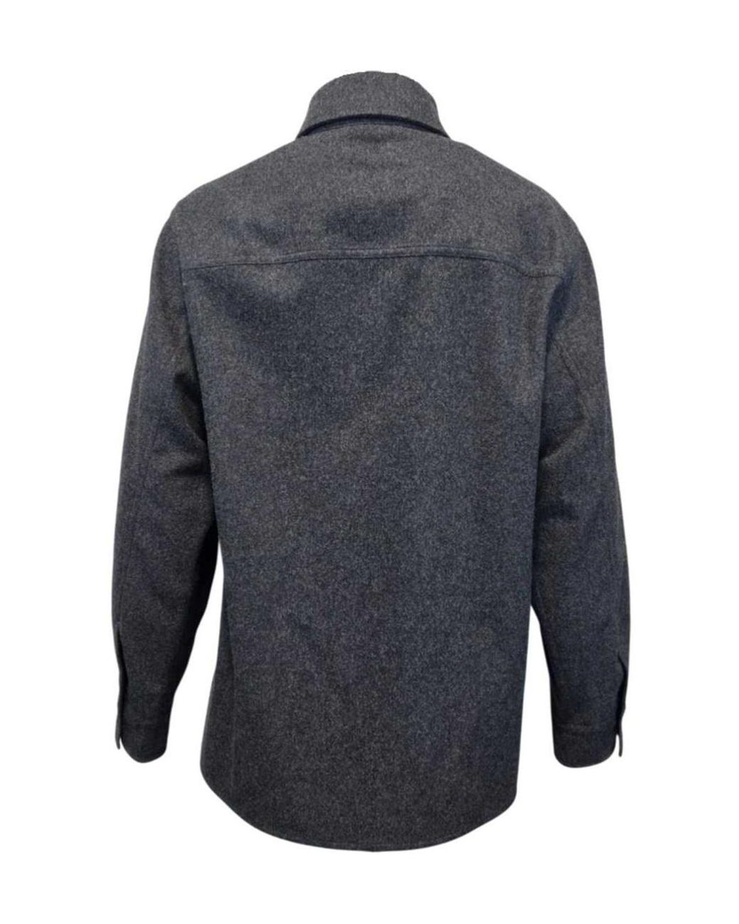 Jil Sander Blue Flap-Pocket Button-Up Shirt for men