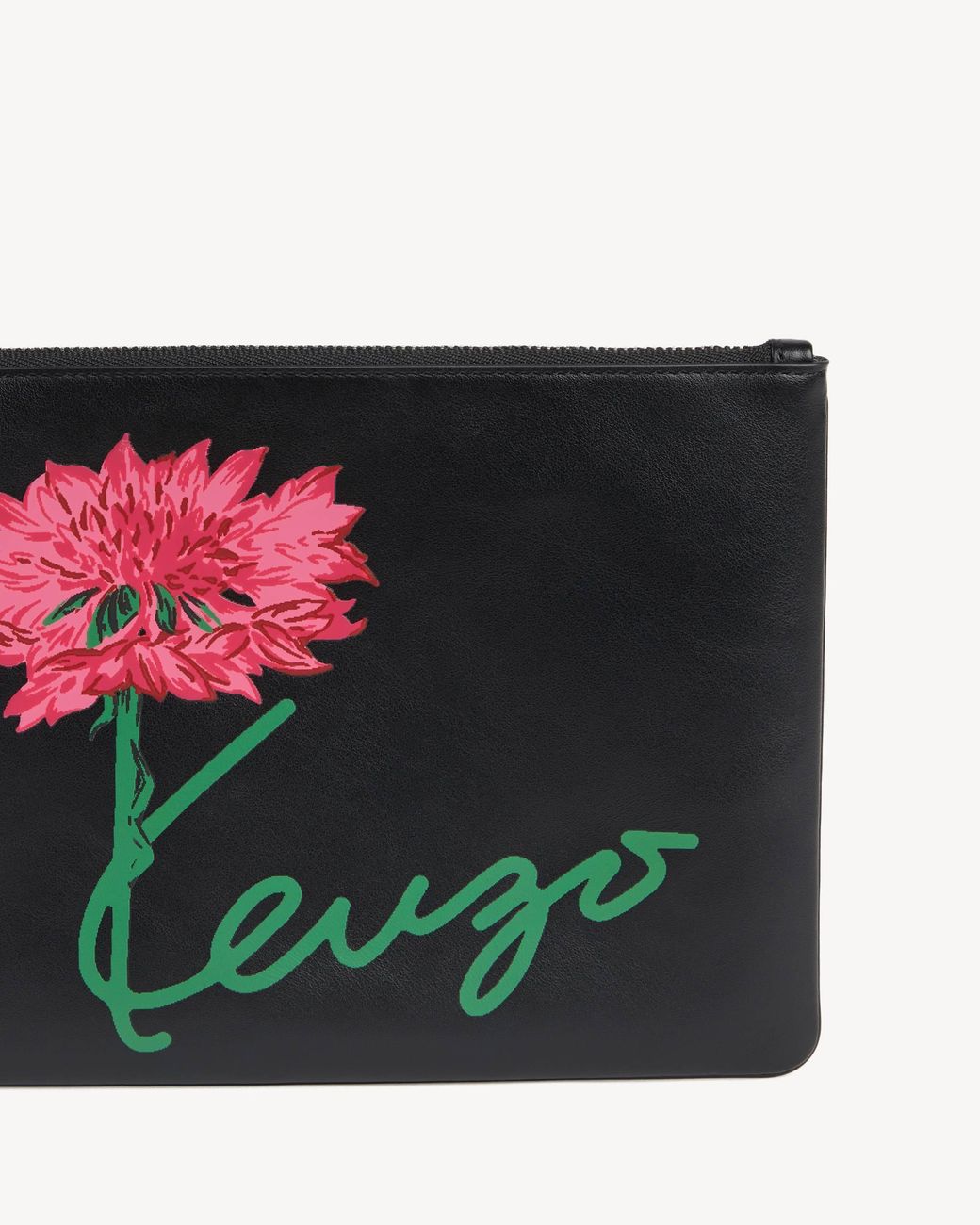 KENZO Black Tulip Pouch