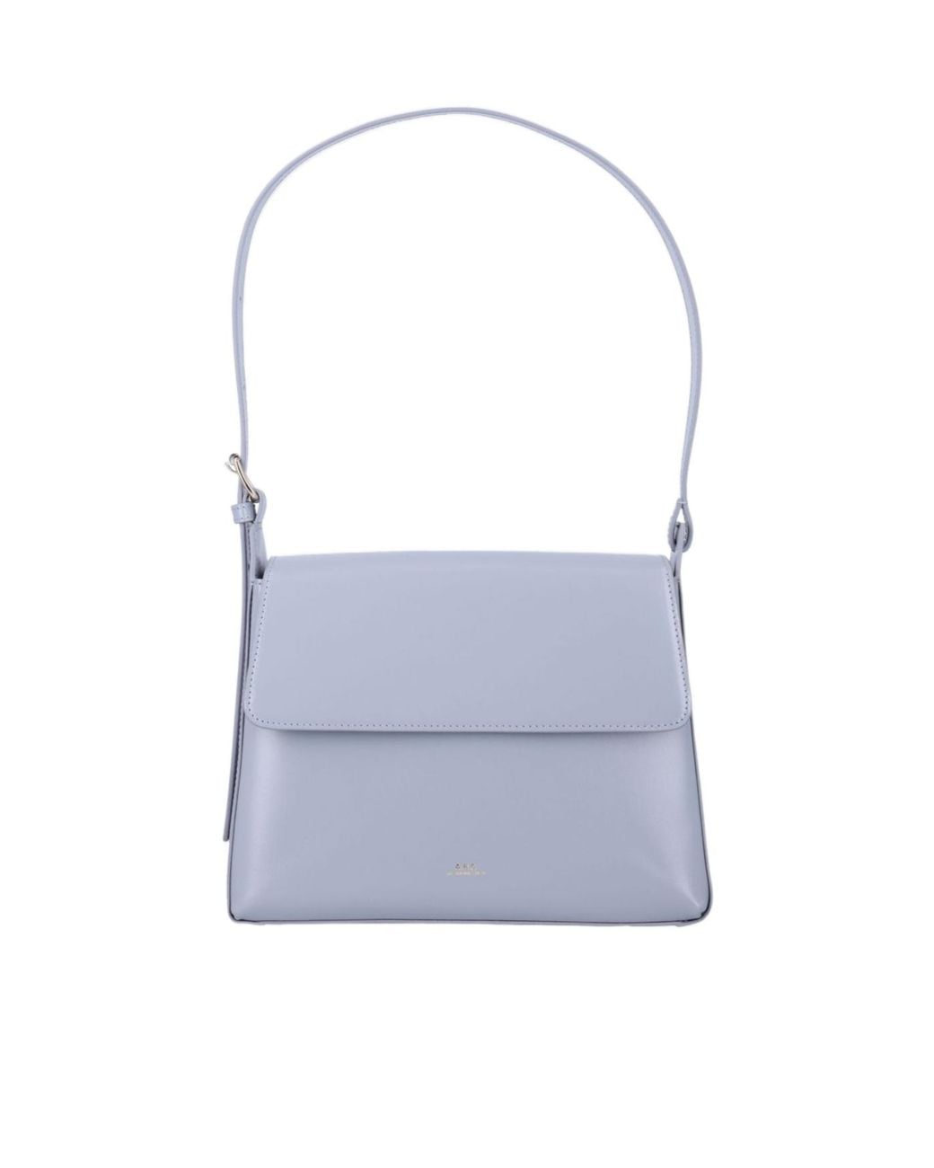 A.P.C. White Virginie Flap Shoulder Bag