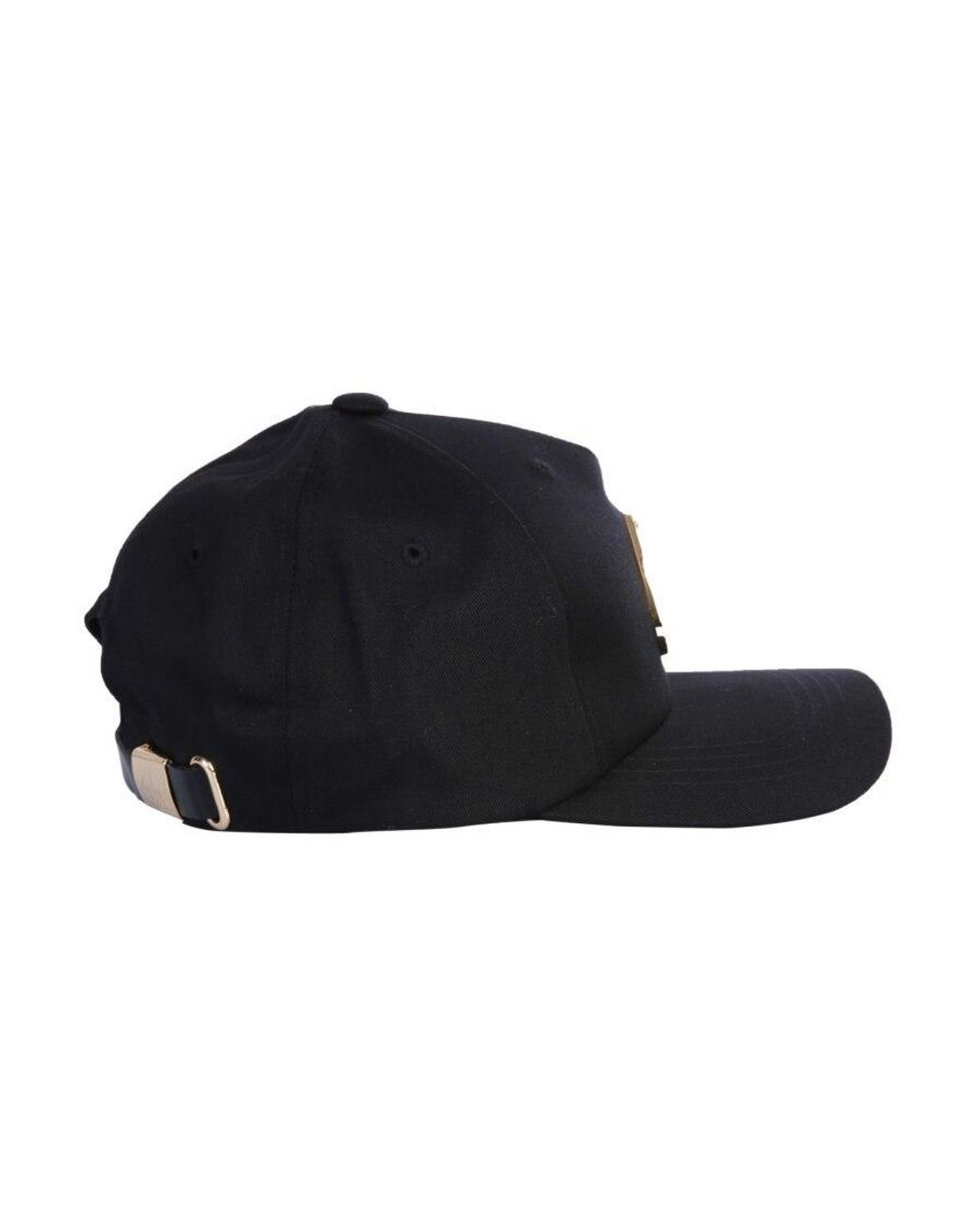 Moose Knuckles Black Metallic Logo Icon Cap for men