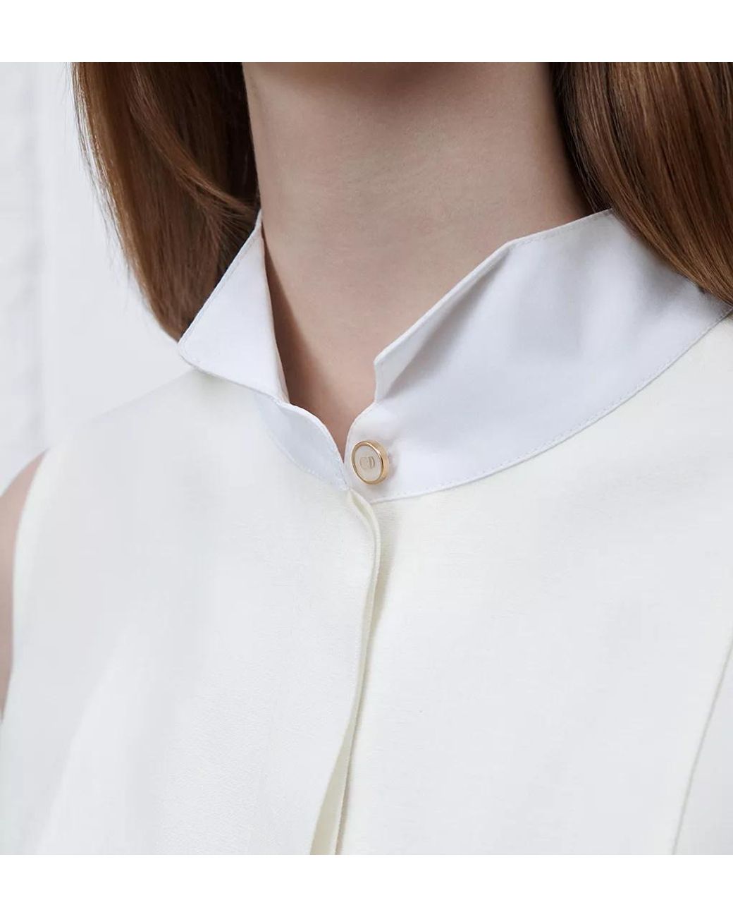 Dior White Iviera Mid-Length Belted Shirtdress