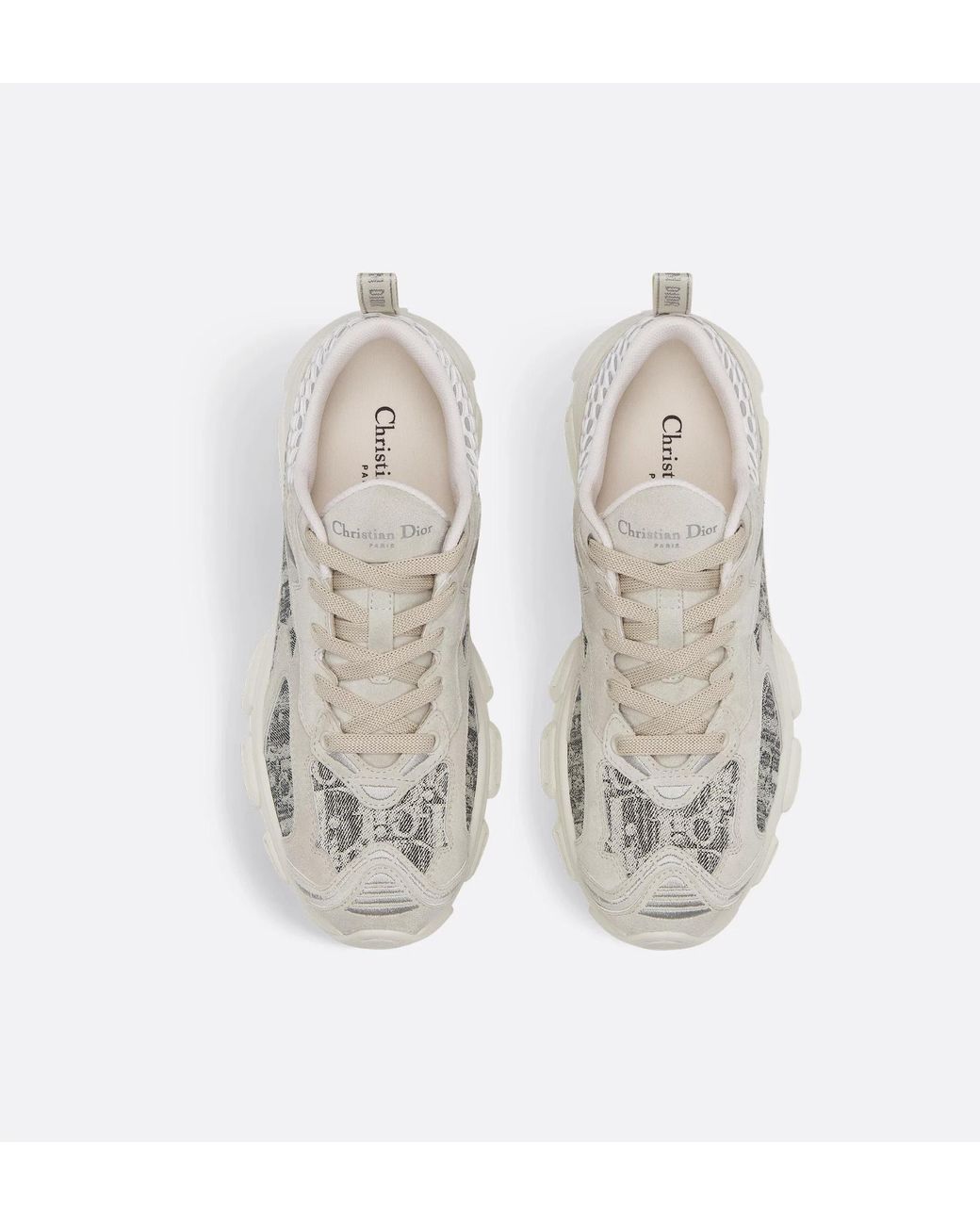 Dior Gray Christian Vibe Lace-Up Sneakers