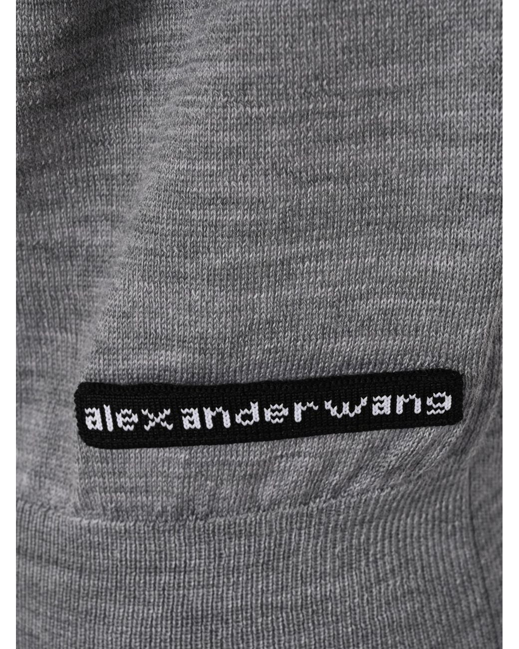 Alexander Wang Gray Button-Front Long Sleeve Cardigan