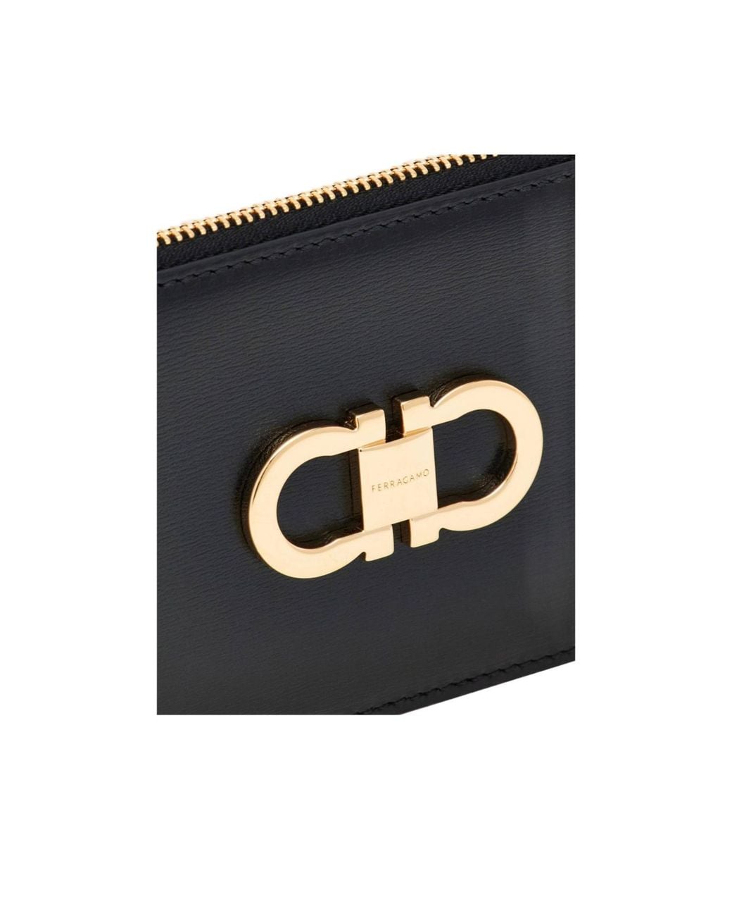 Ferragamo Black Ferragamo Gancini Credit Card Holder