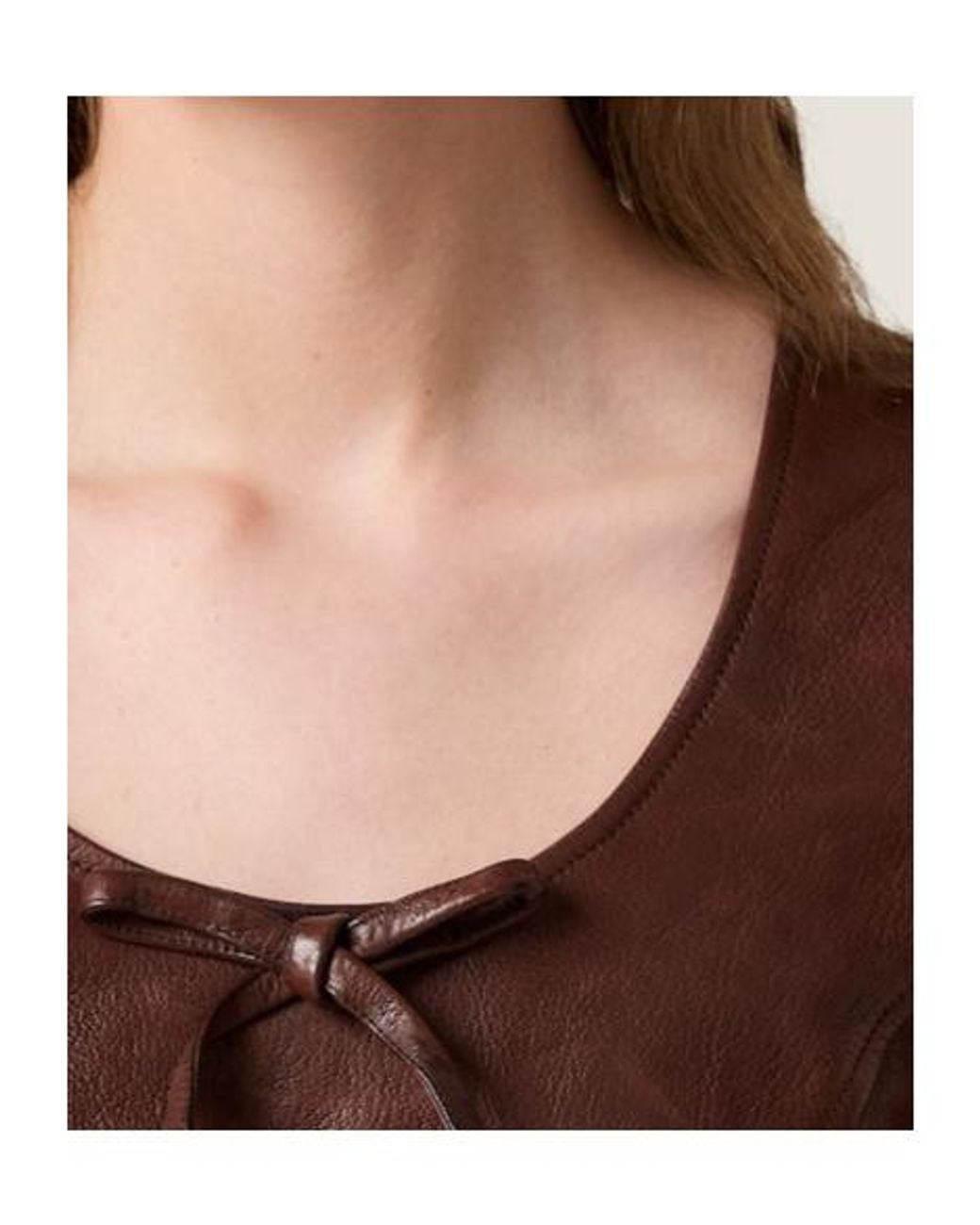 Miu Miu Brown Leather Dress