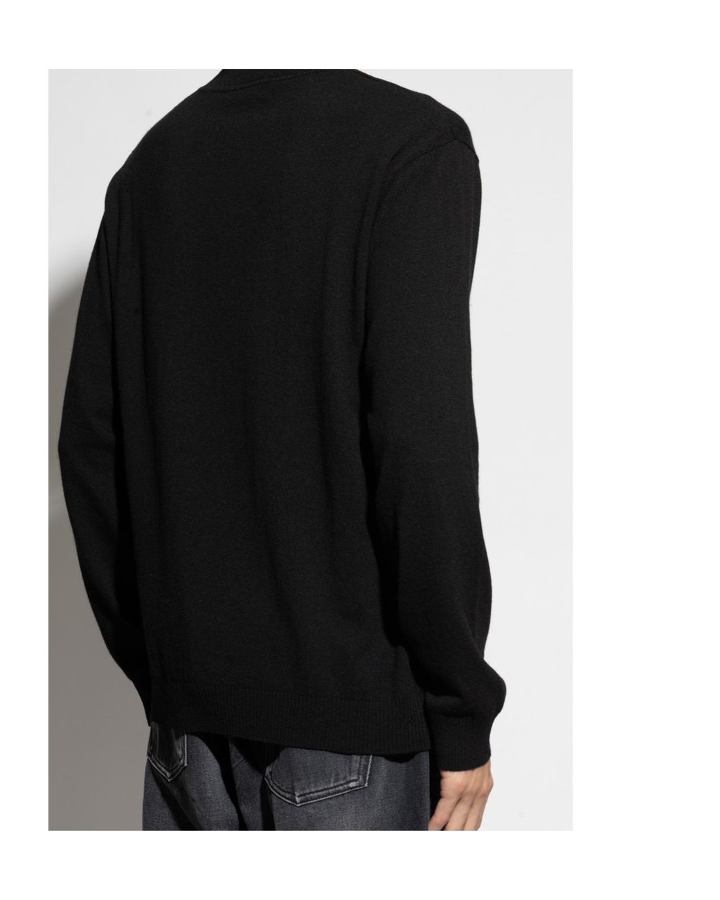 Moschino Black Milano-Logo Sweater for men