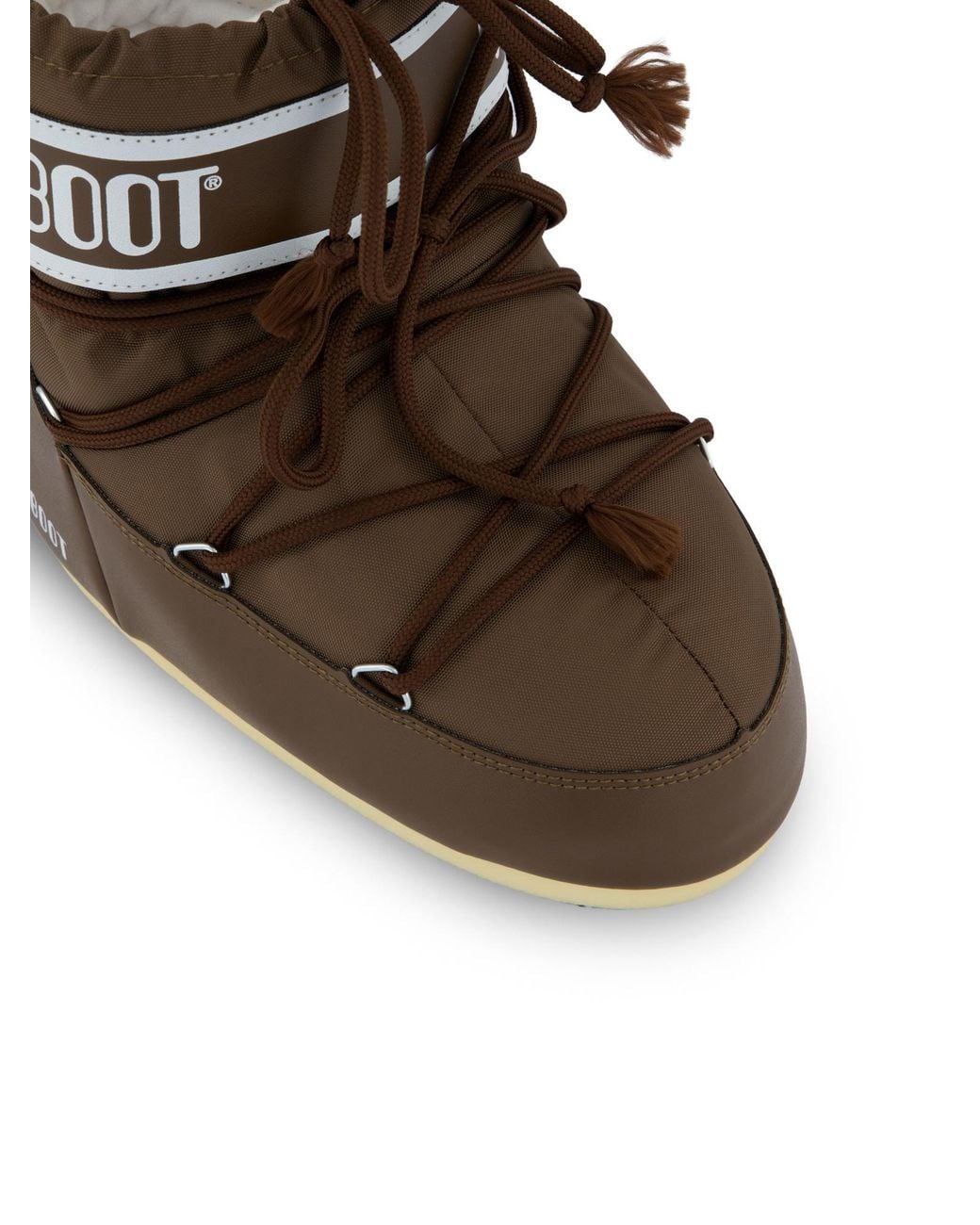 Moon Boot Brown Icon Logo Printed Lace-Up Boots