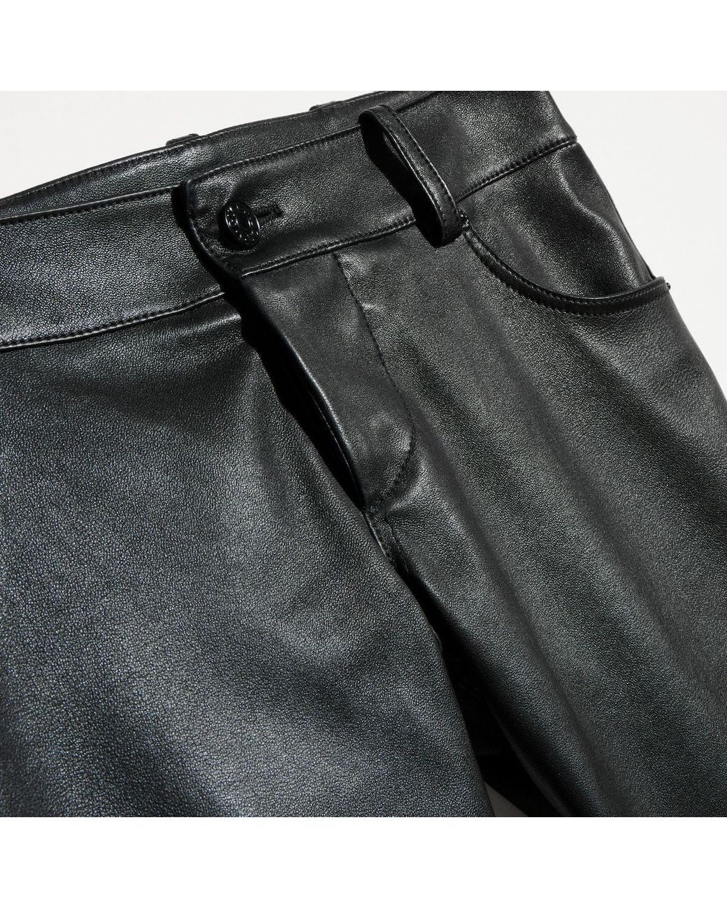 Gucci Gray Lightweight Stretch Leather Pants