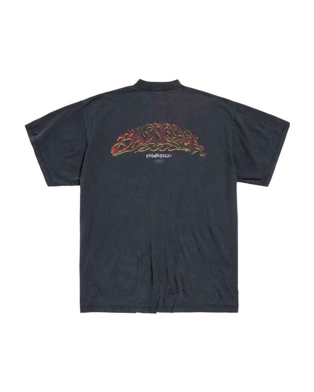 Balenciaga Blue Offshore Oversized T-Shirt for men