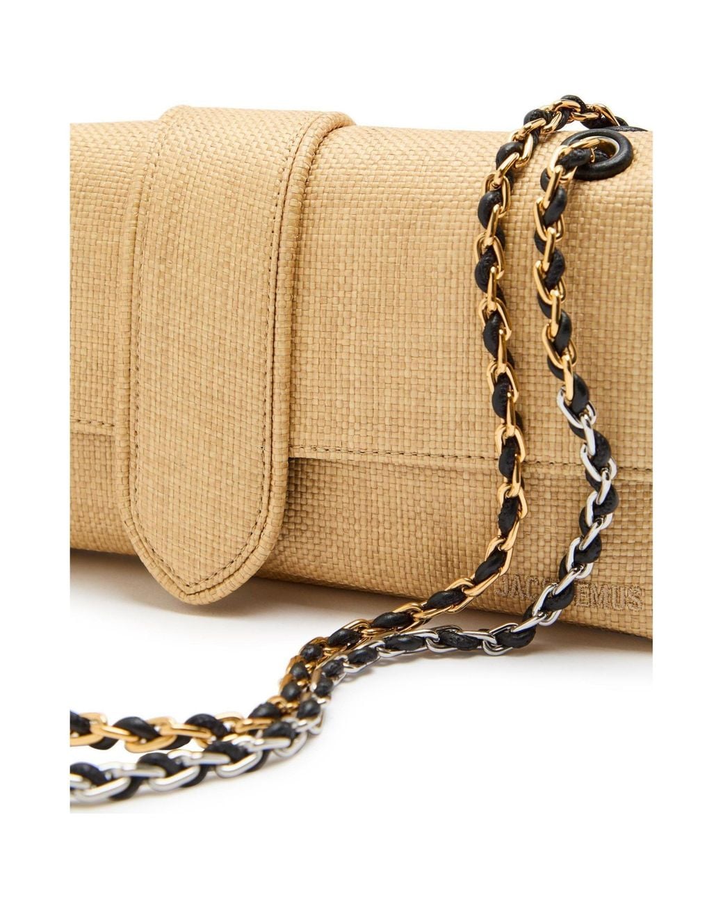 Jacquemus Natural Straw Chain Shoulder Bag