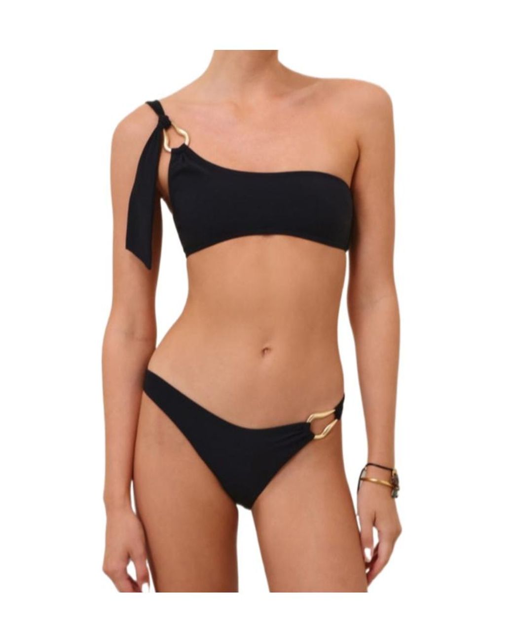 Zimmermann Black Roselight Trim Bikini Set