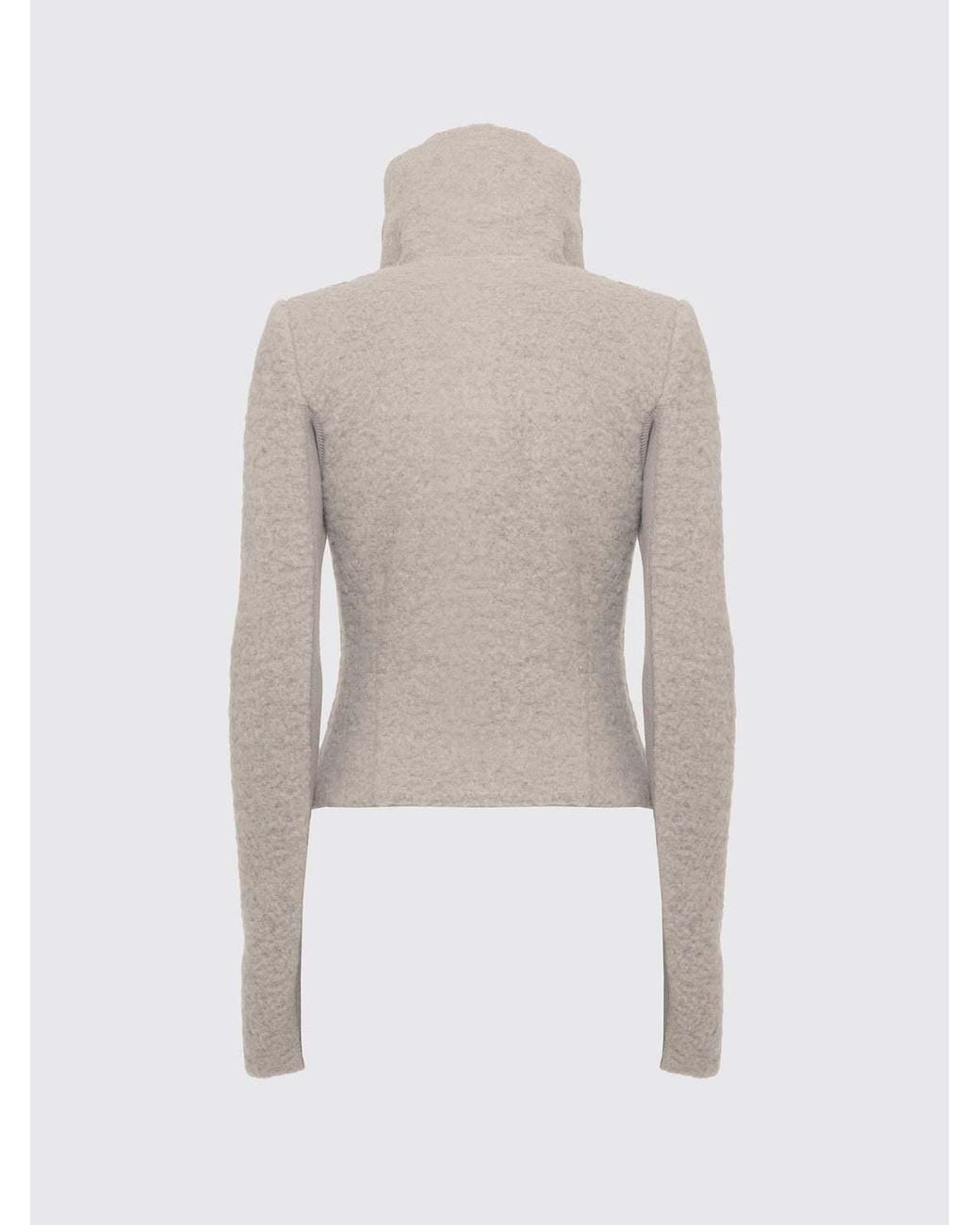 Rick Owens Gray High Neck Zip Jackets