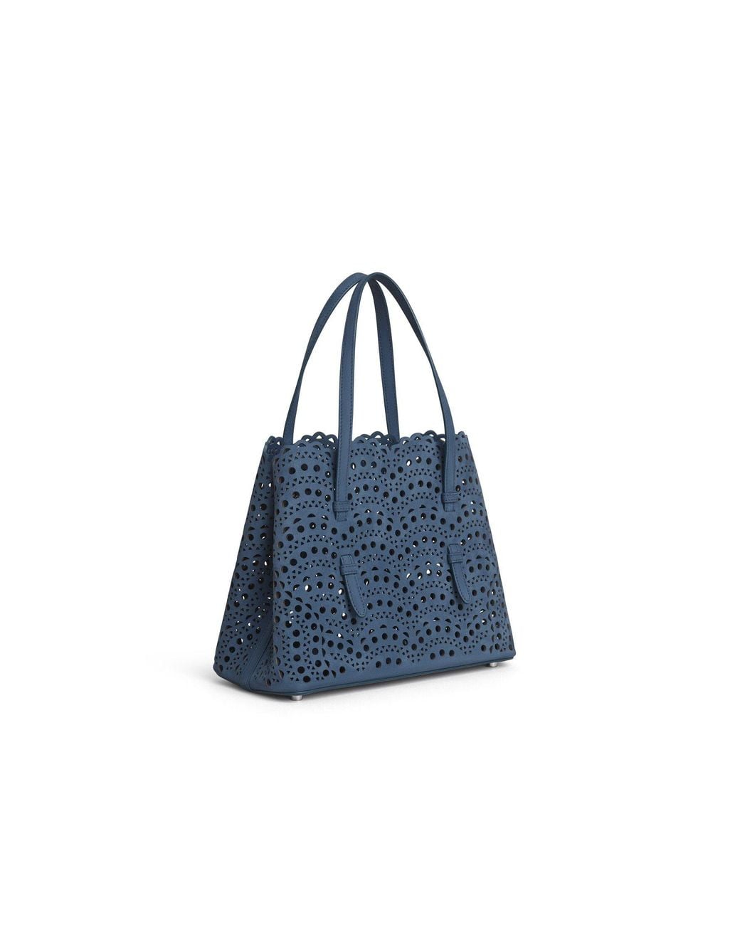 Alaïa Blue Alaïa Mina 25 Mini Tote Bag