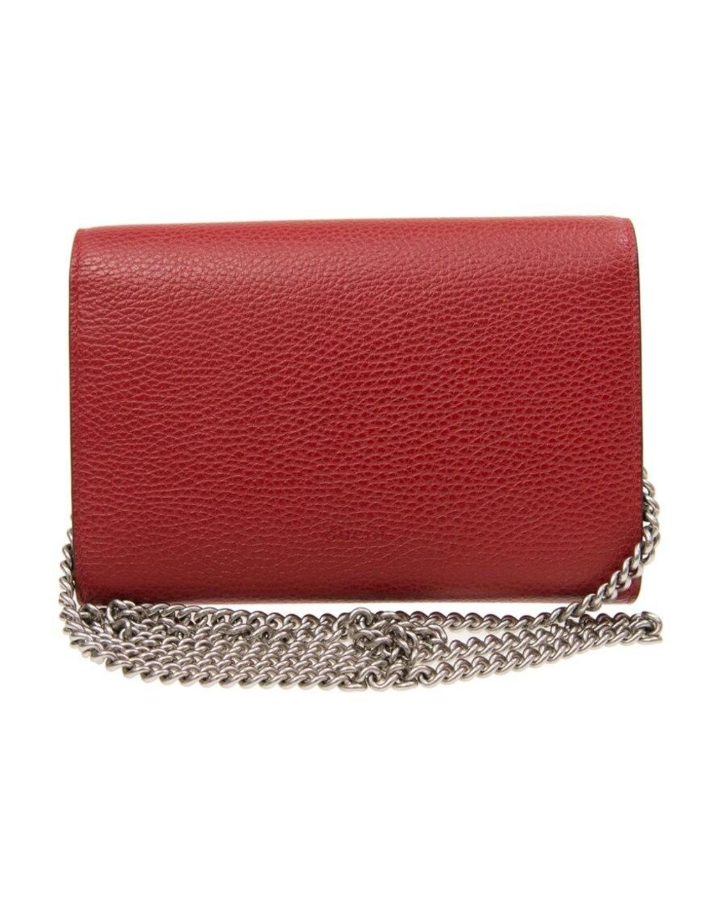 Gucci Red Dionysus Leather Mini Chain Bag