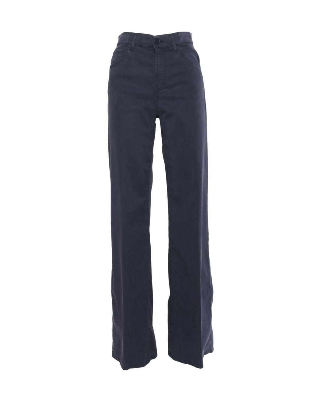 Dondup Blue High-Waist Wide-Leg Jeans