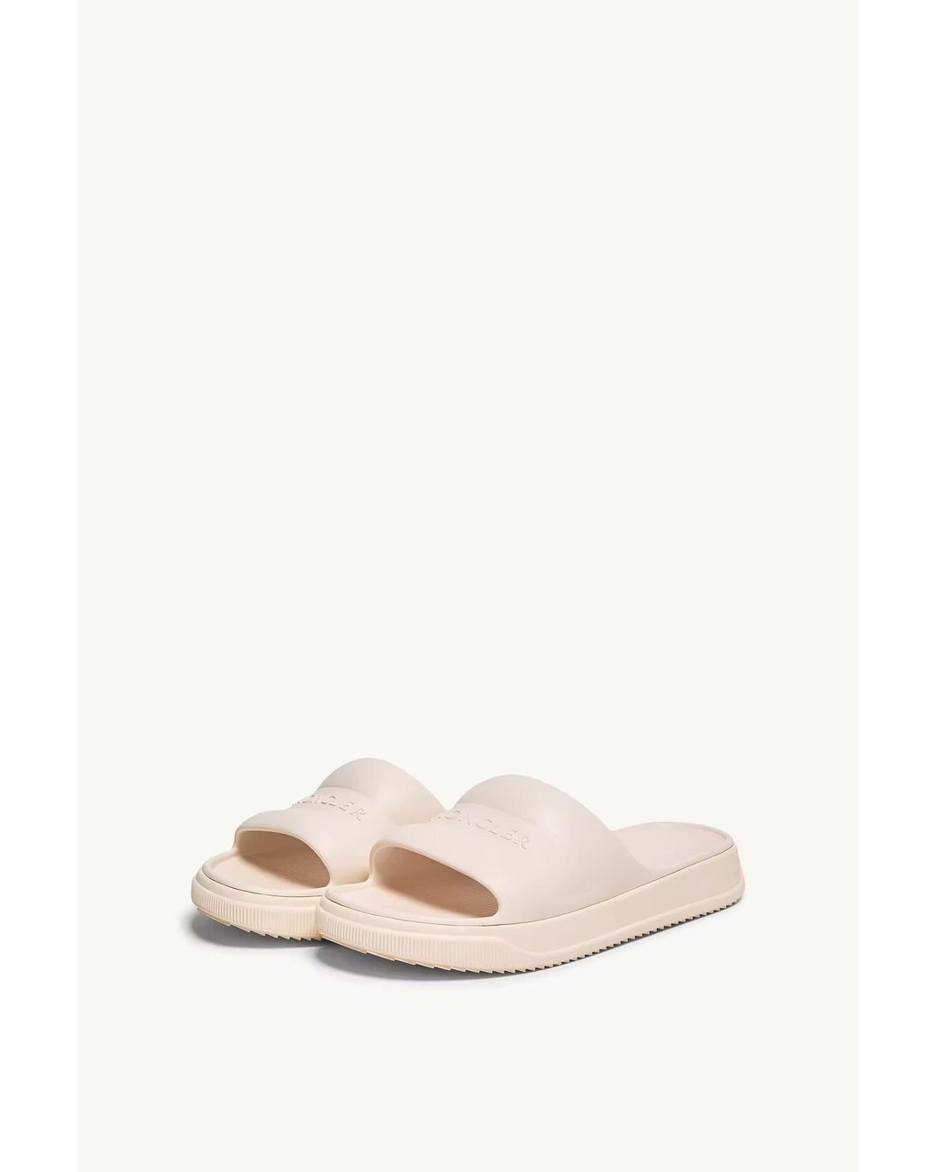 Moncler White Altive Slides for men