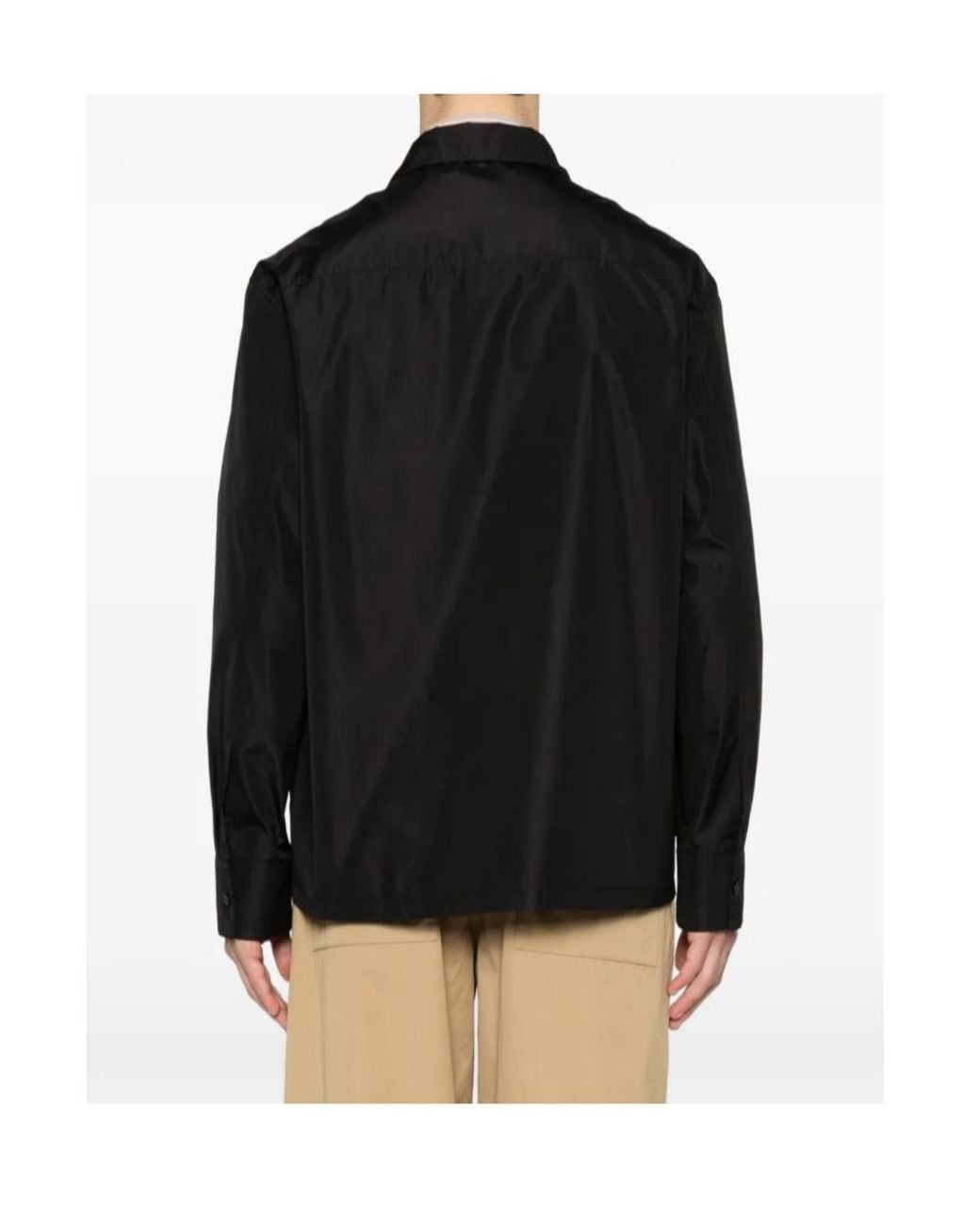 Jil Sander Black Zip-Up Shirt for men