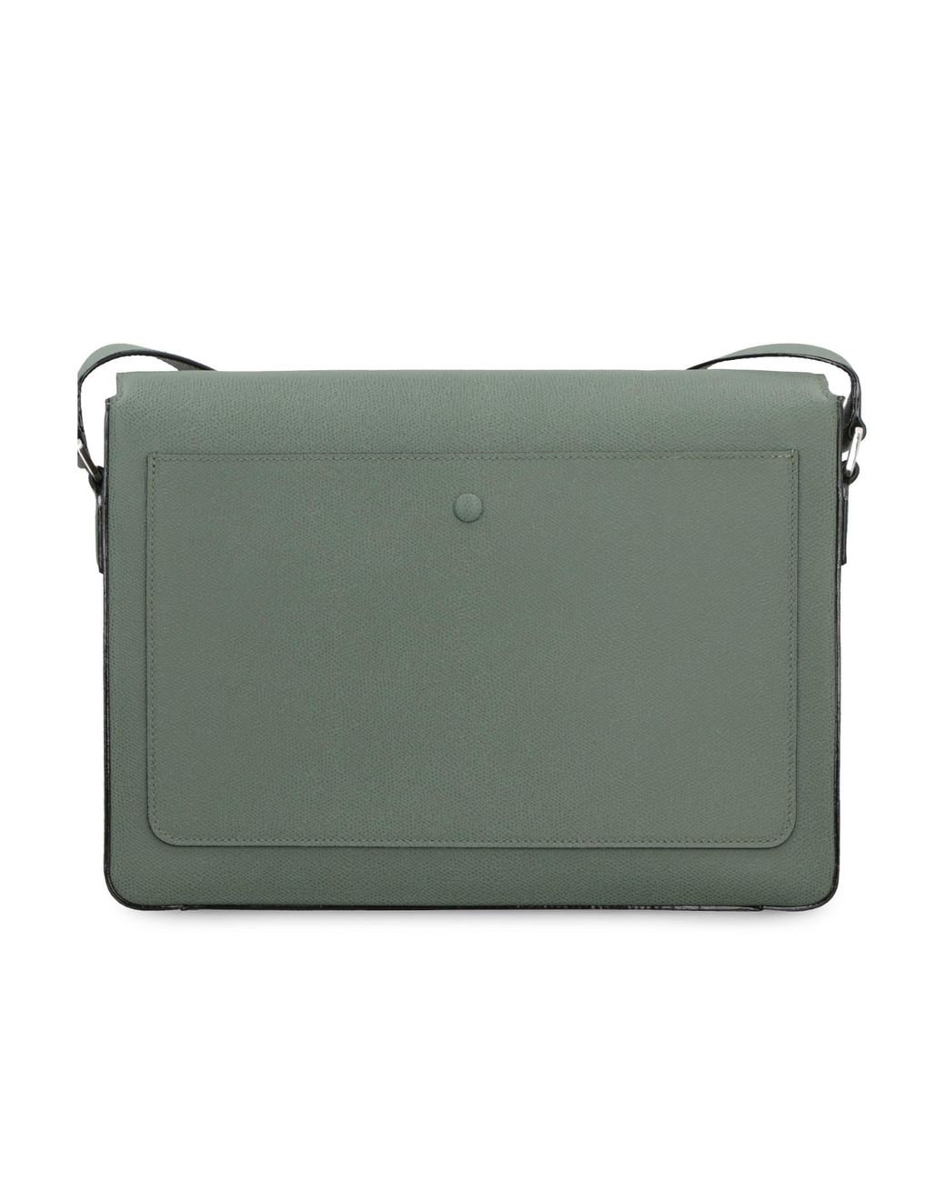Valextra Green V-Line Foldover-Top Messenger Bag for men