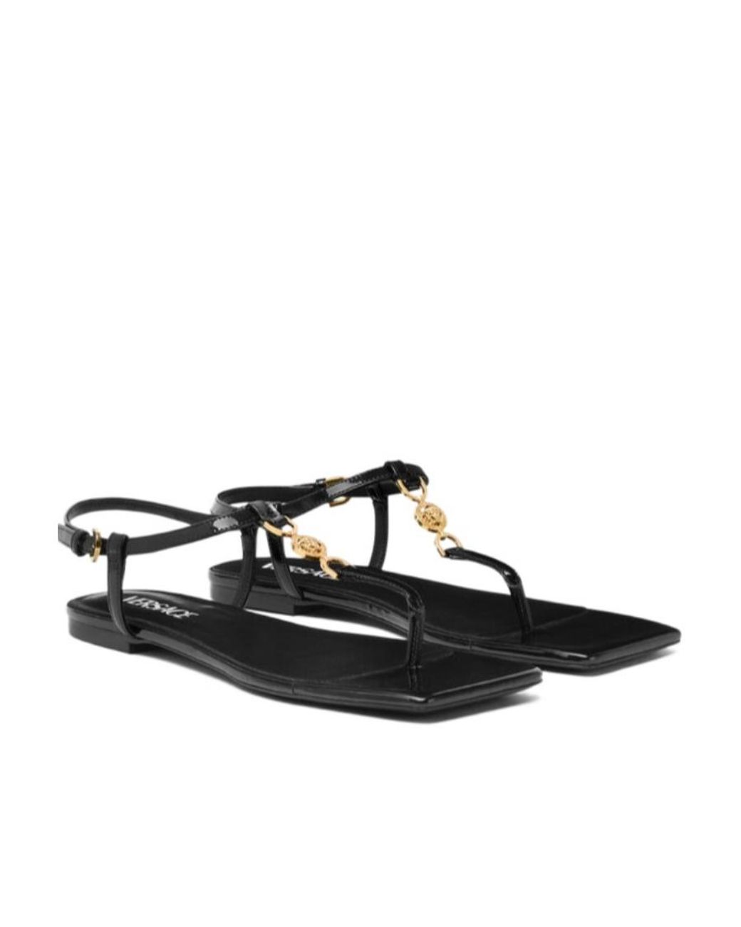 Versace Multicolor Medusa-Plaque Square Open Toe Sandals