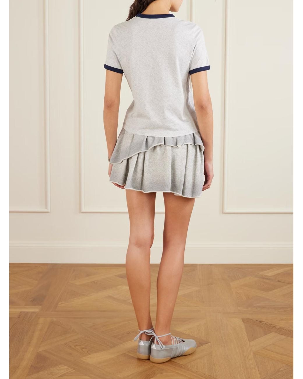 Sporty & Rich White Two-Tone Printed T-Shirt