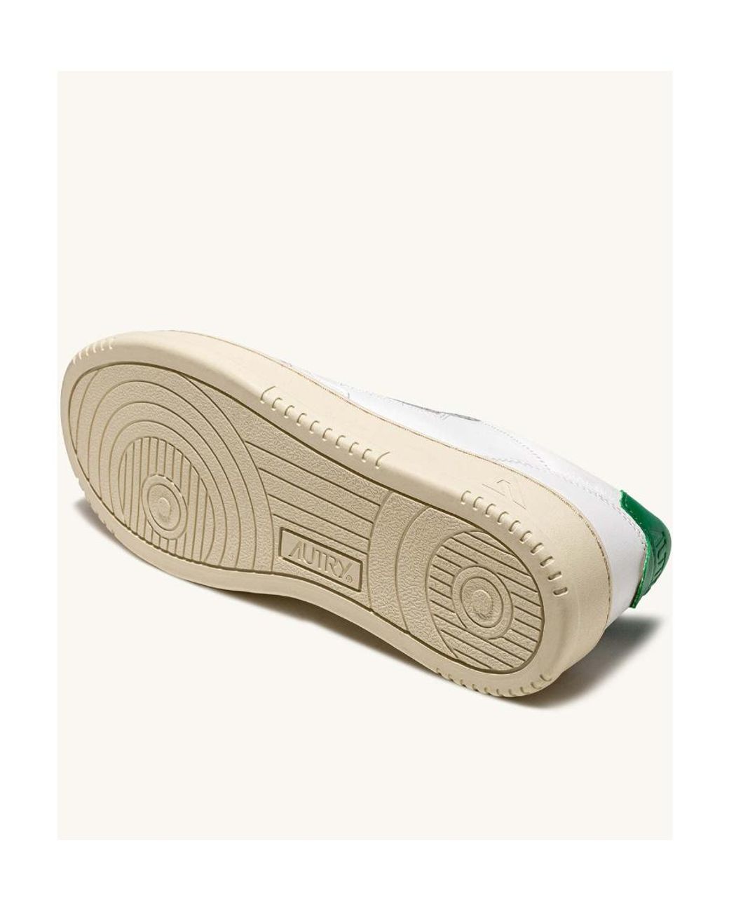 Autry White Perforated Low-Top Sneakers for men