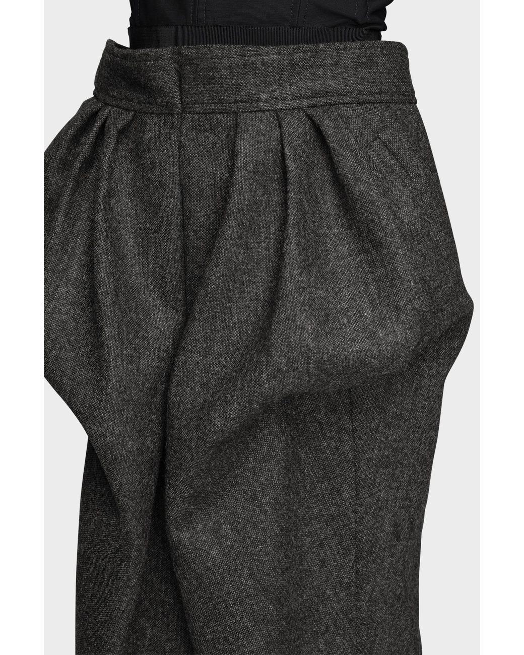 Maison Margiela Black Wool Bustier Dress