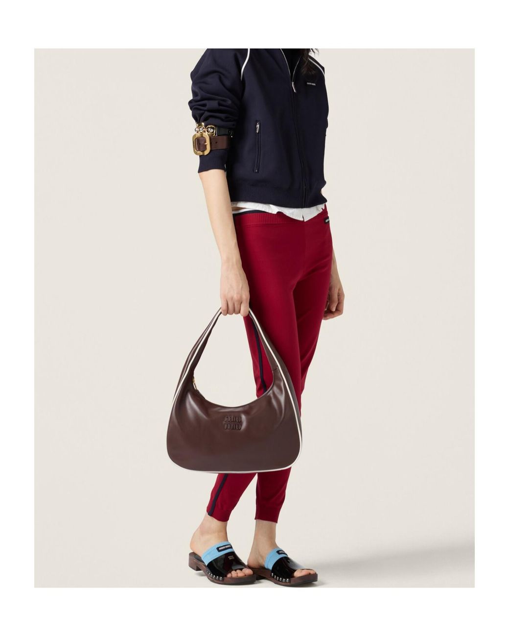 Miu Miu Brown Leather Wander Shoulder Bag
