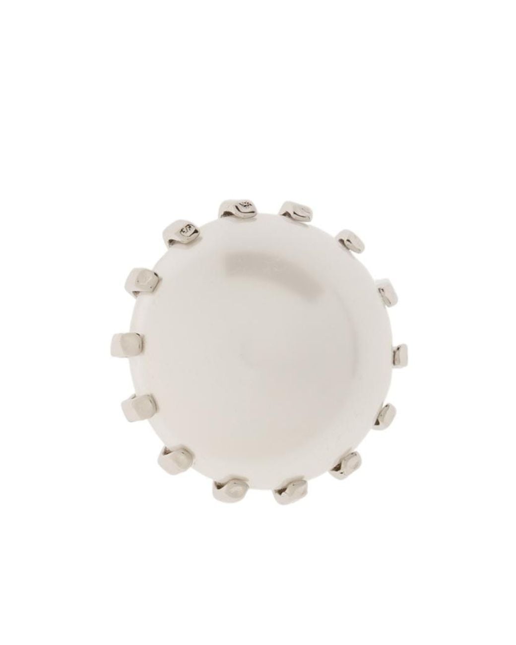 Marni White Pearl Detailed Stud Earrings