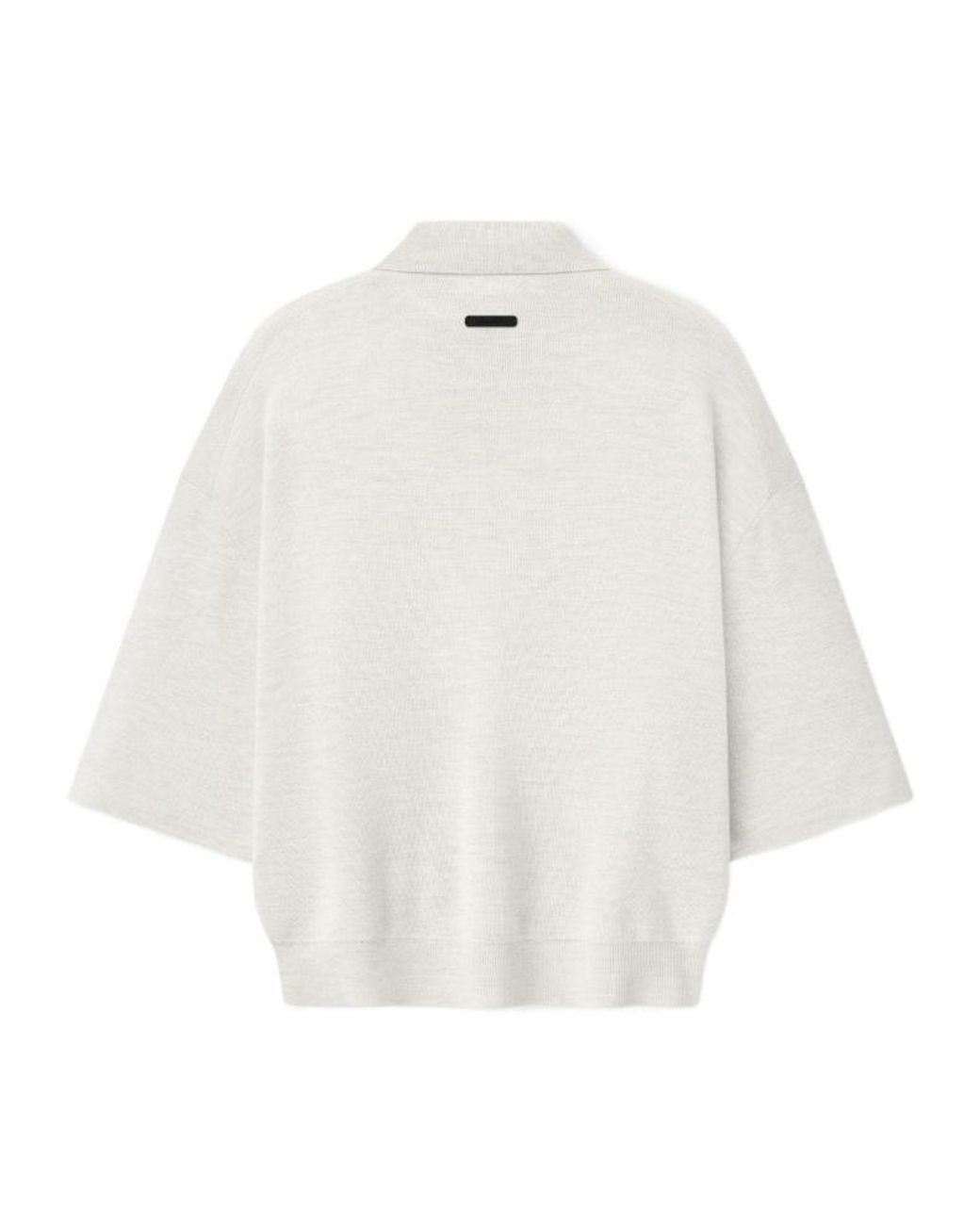 Fear Of God White Essentials Signature Knit Polo Shirt for men