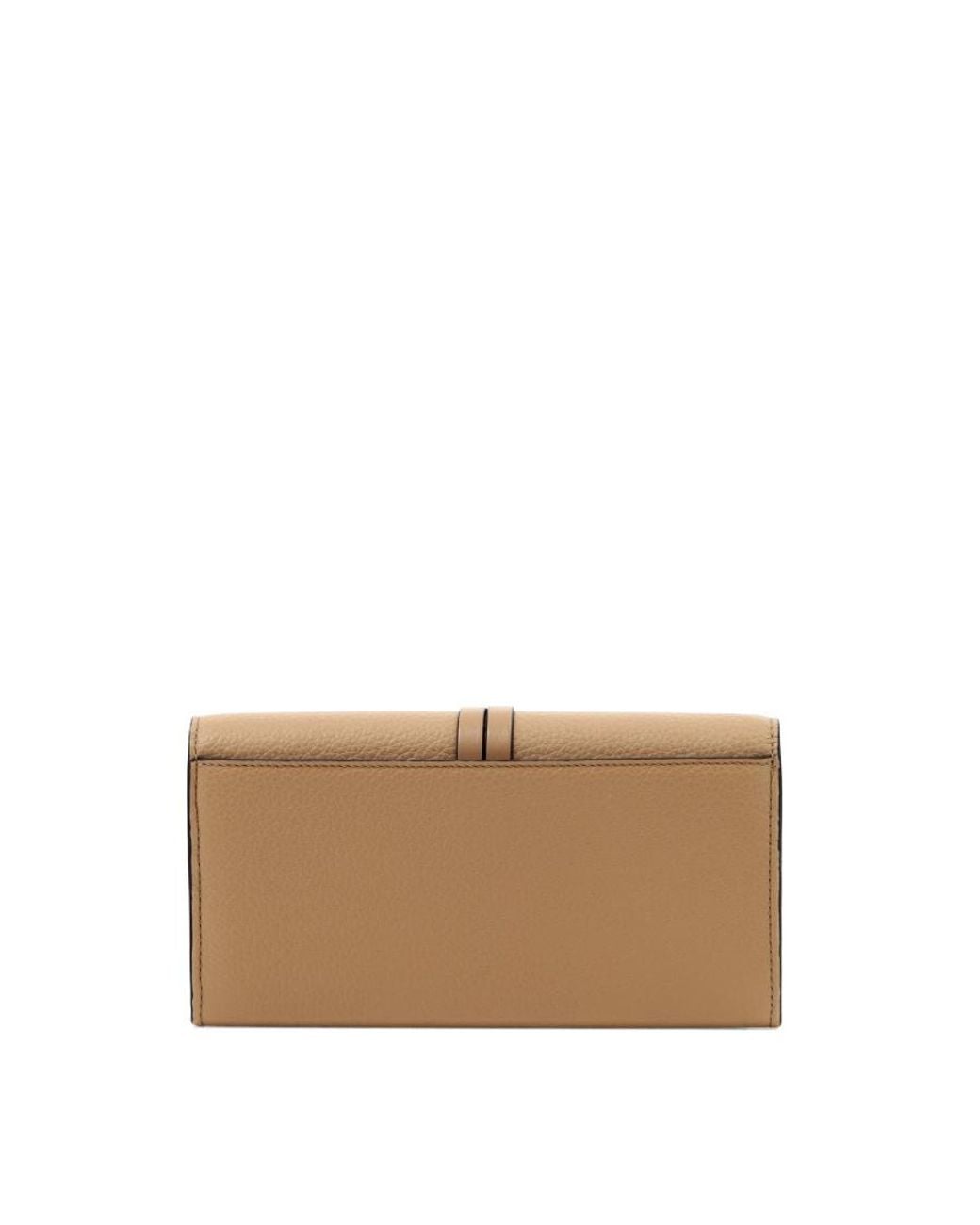 Chloé Natural Chloé Logo Charm Laced Wallet