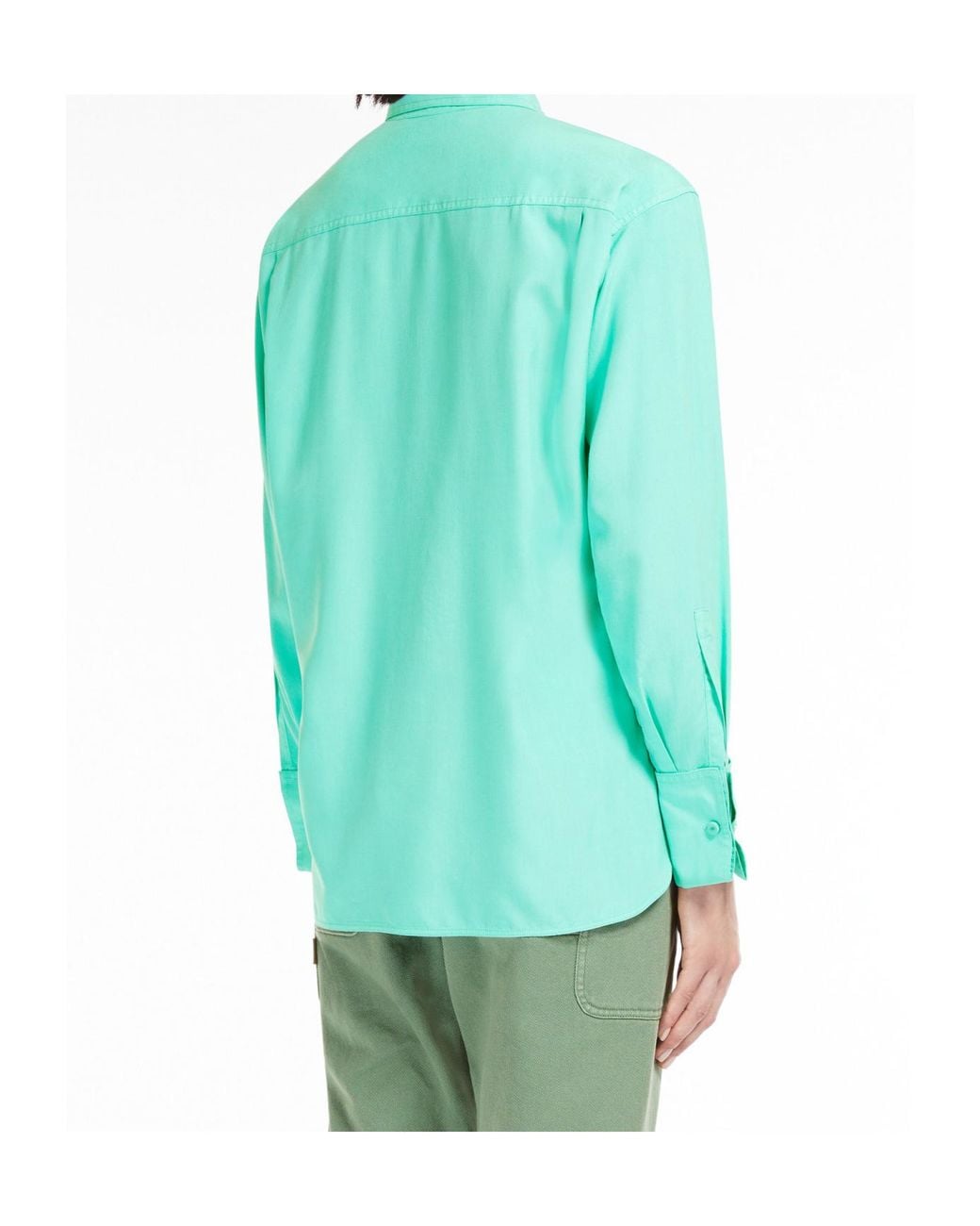 Max Mara Blue Buttoned Long-Sleeved Shirt