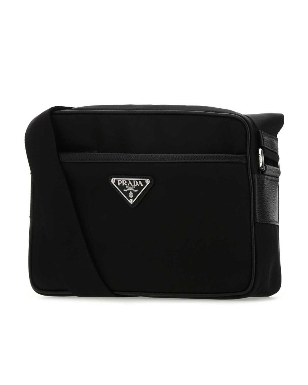 Prada Black Re-Nylon And Saffiano Shoulder Bags for men