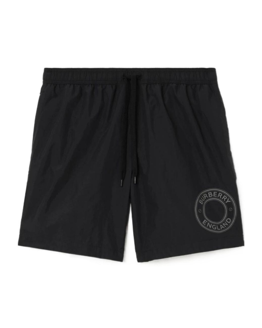 Burberry Black Logo Graphic Swim Shorts for men