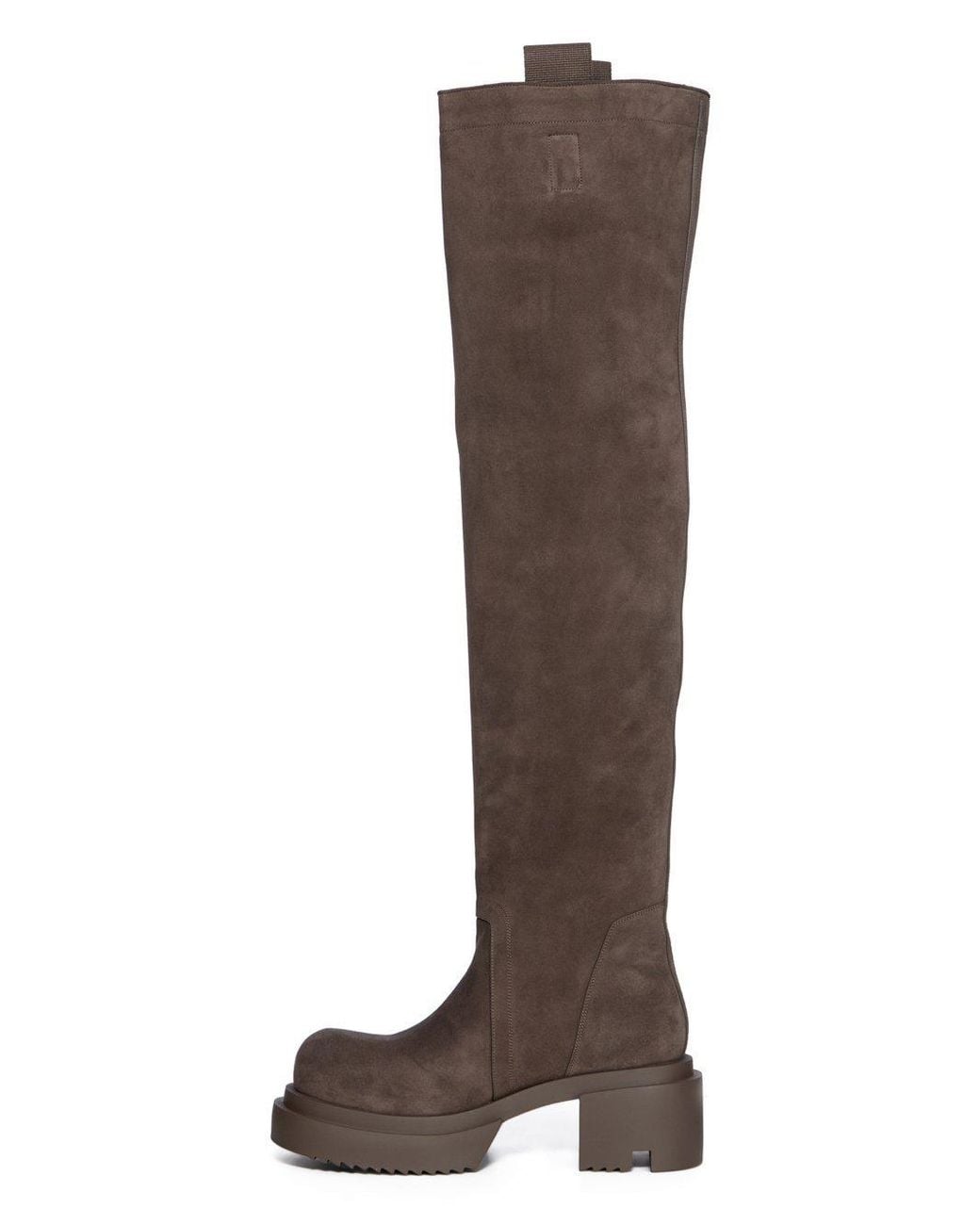 Rick Owens Brown Platform Over-The-Knee Boots